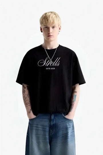 Happy Soul Oversized T-shirt Black - Strells