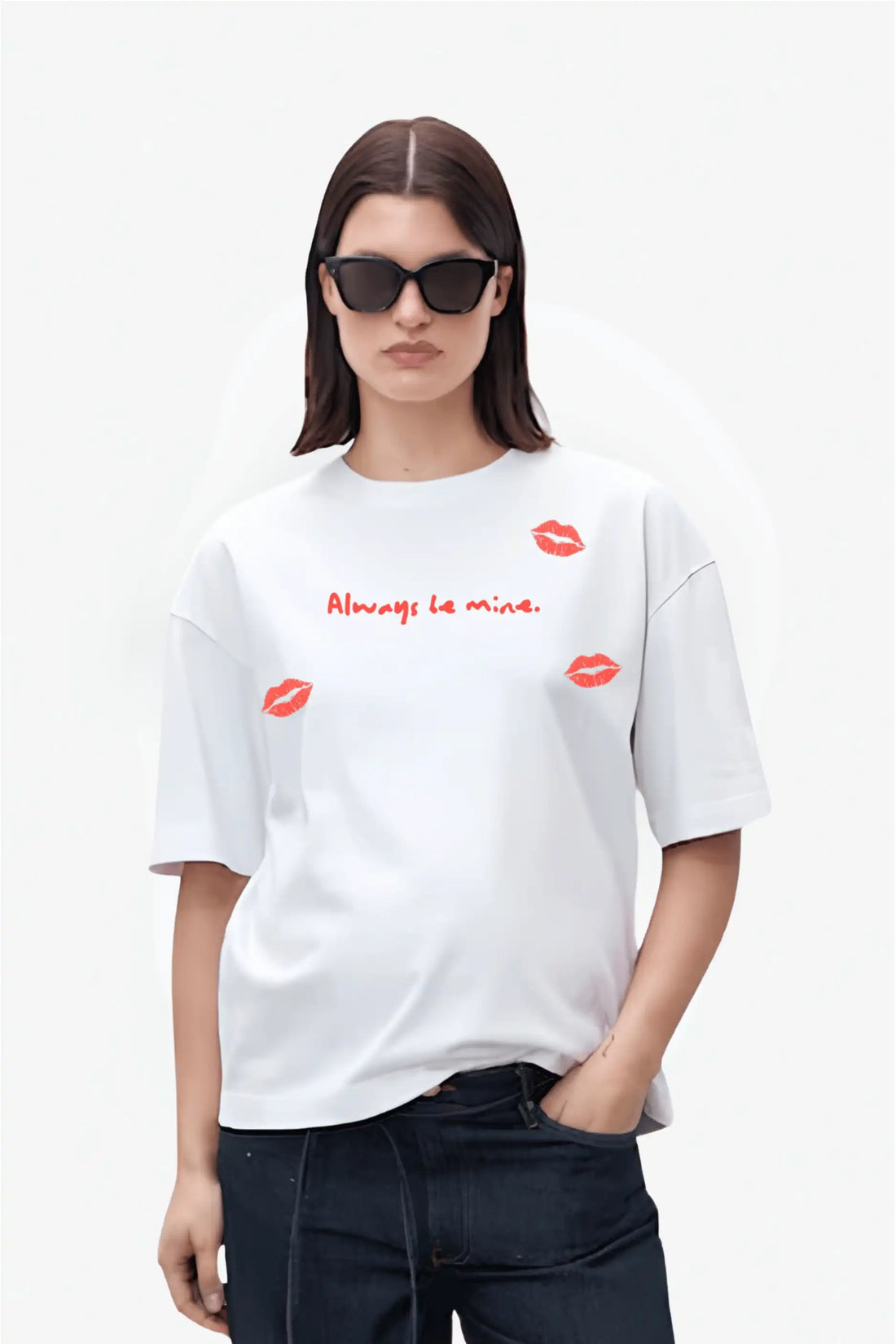Always Be Mine Oversized T-shirt Off-white - Strells