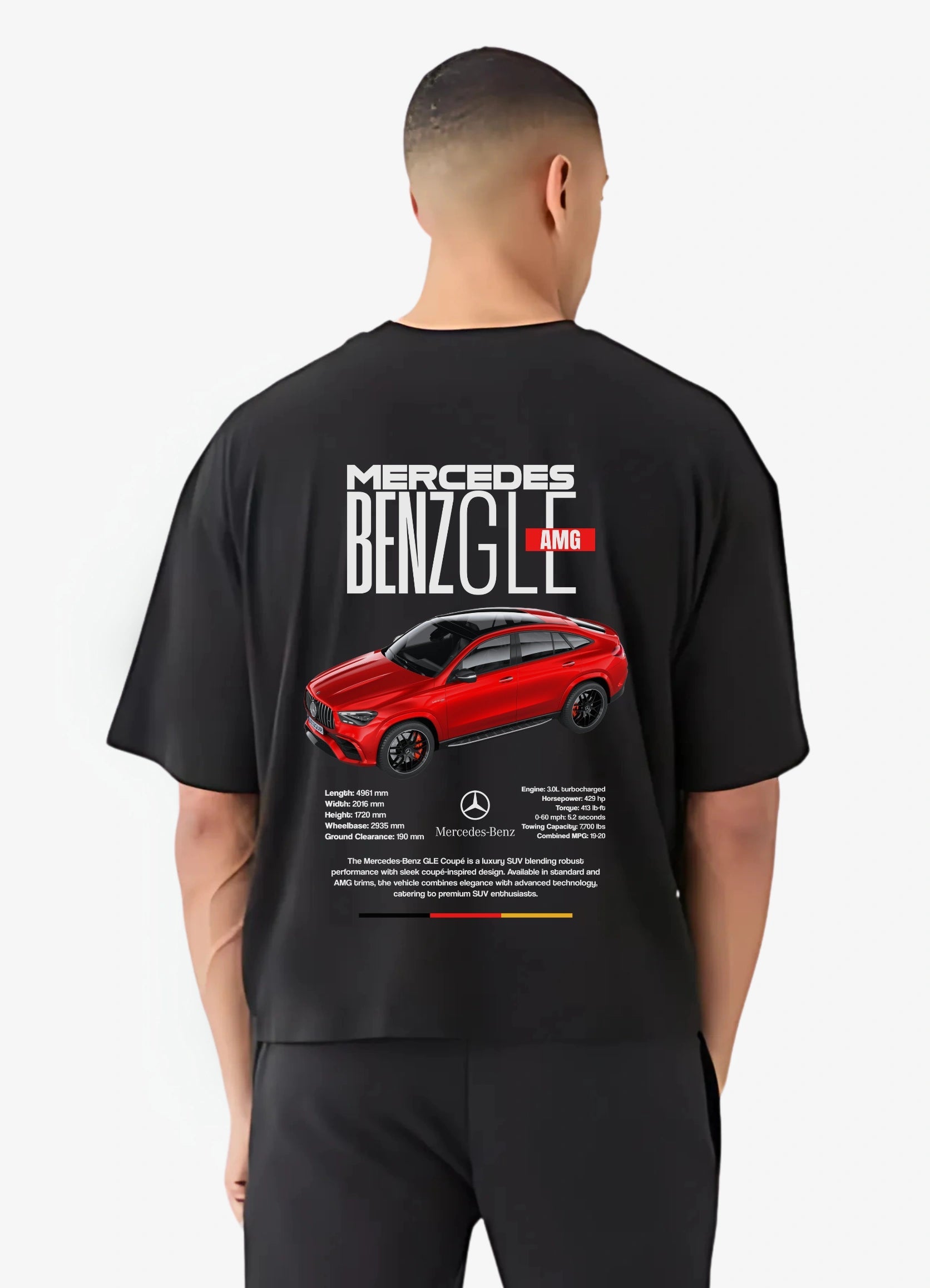 AMG GLE Coupe Oversized T-shirt Oversized Black - Strells
