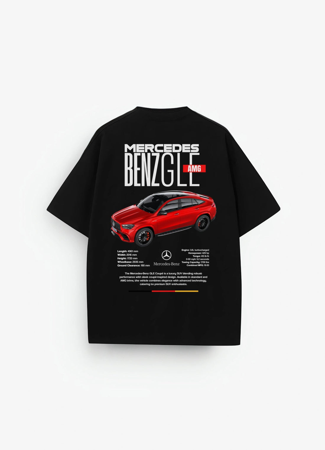 AMG GLE Coupe Oversized T-shirt Oversized Black - Strells