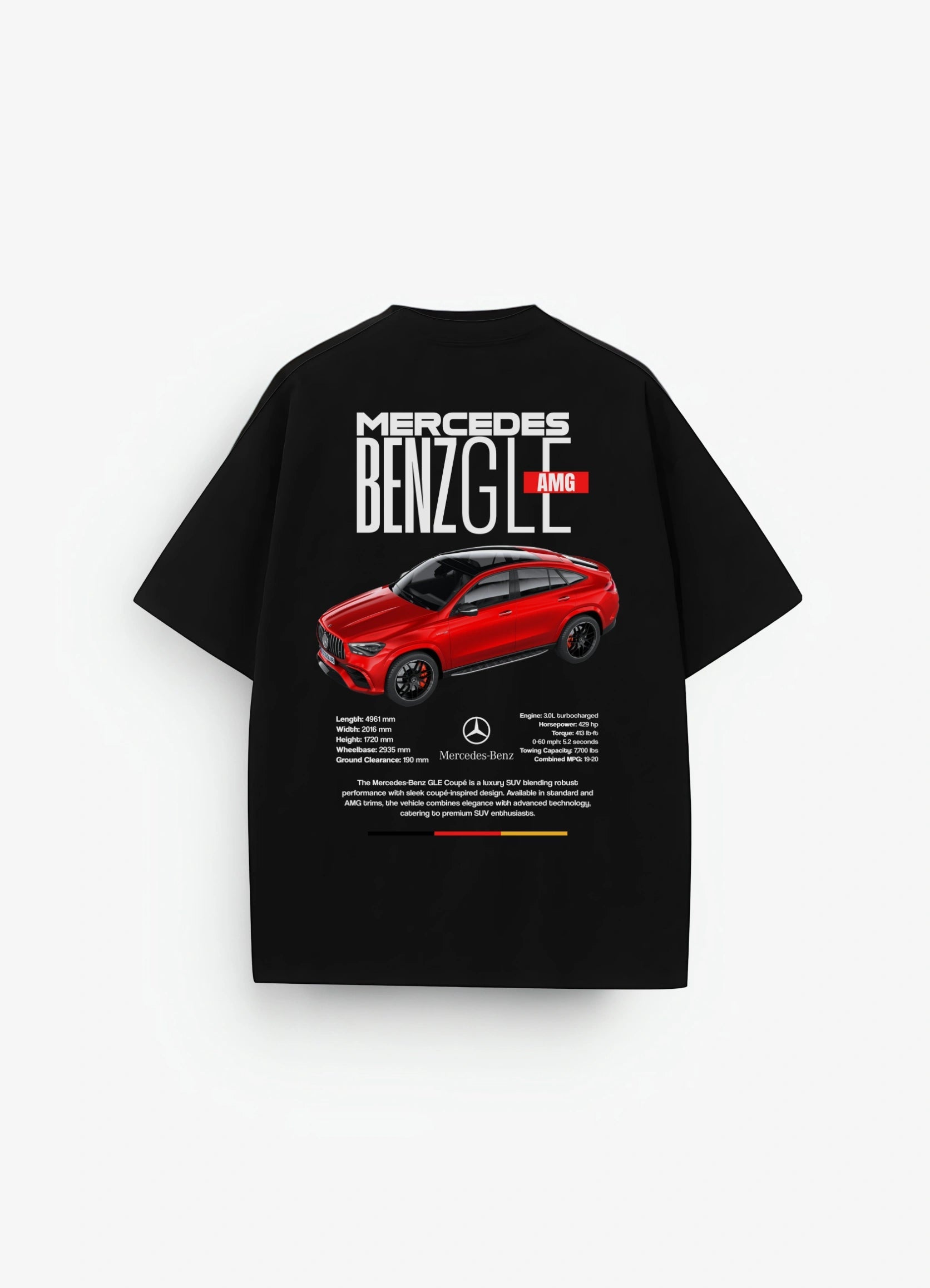AMG GLE Coupe Oversized T-shirt Oversized Black - Strells