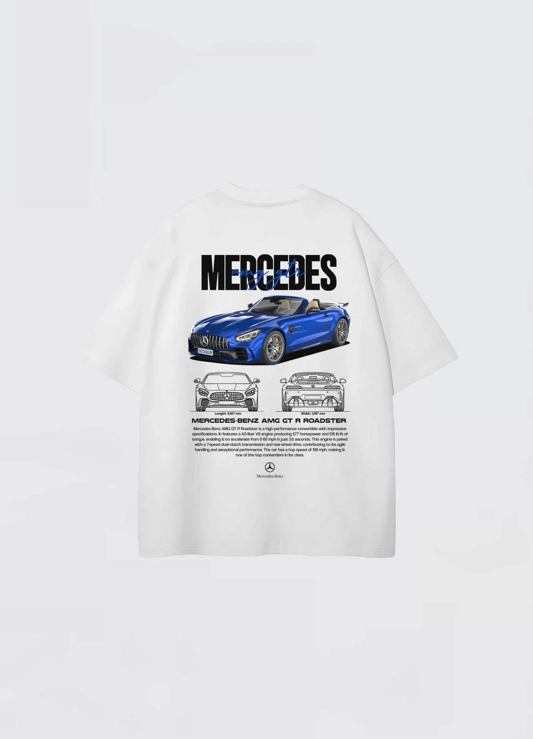 AMG GT R Roadster Oversized T-shirt Off - white - Strells