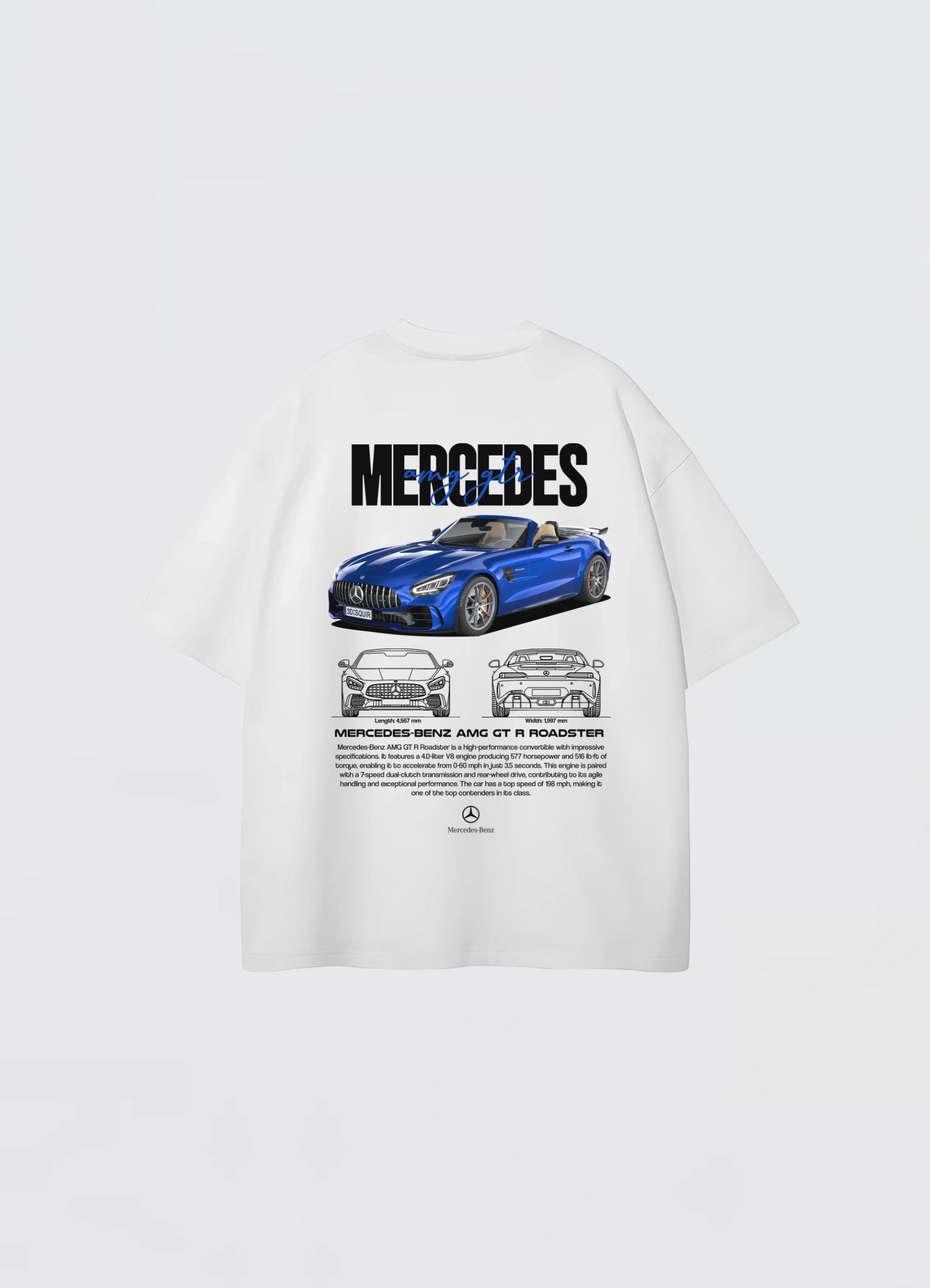 AMG GT R Roadster Oversized T-shirt Off - white - Strells