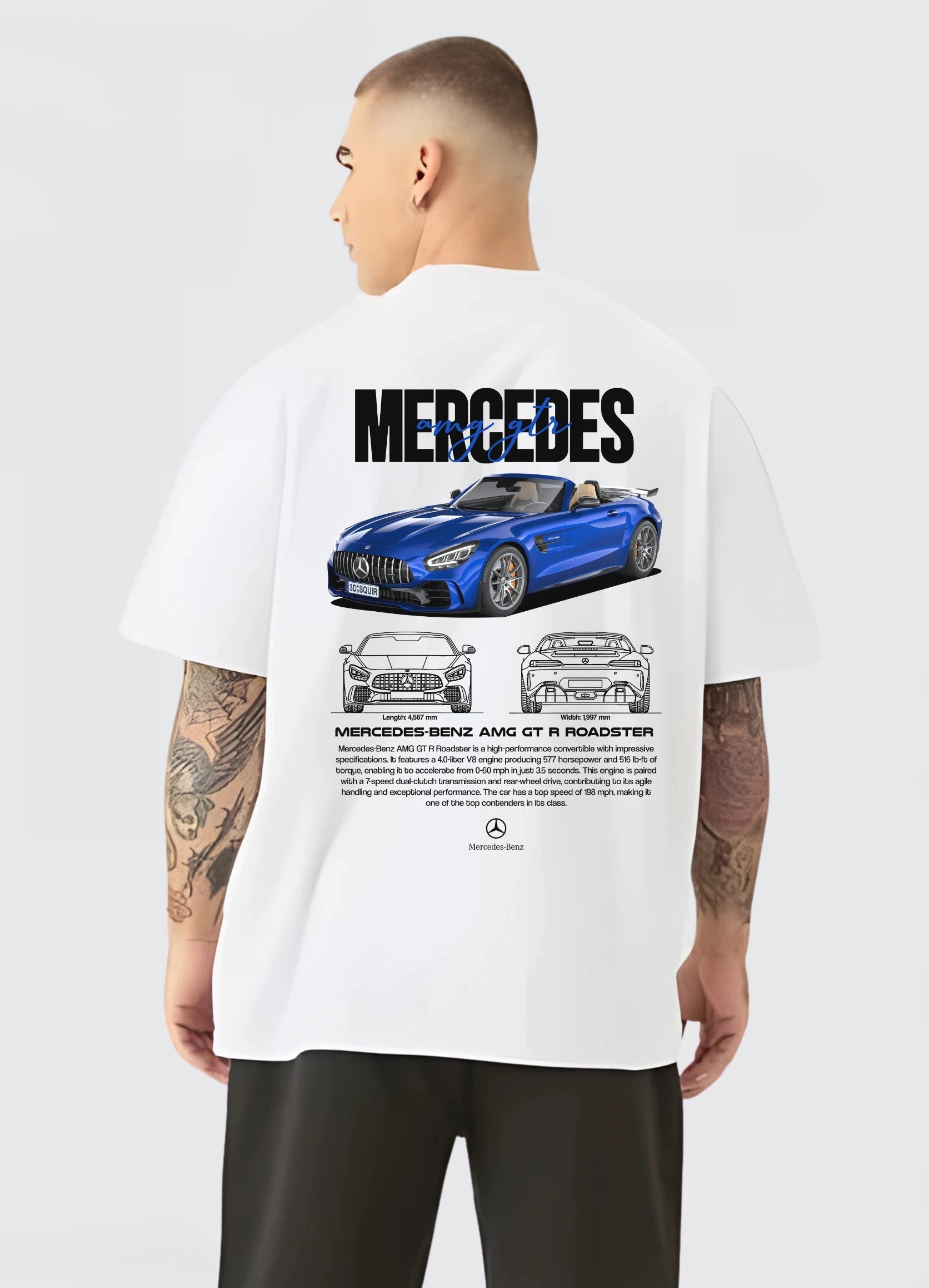AMG GT R Roadster Oversized T-shirt Off - white - Strells