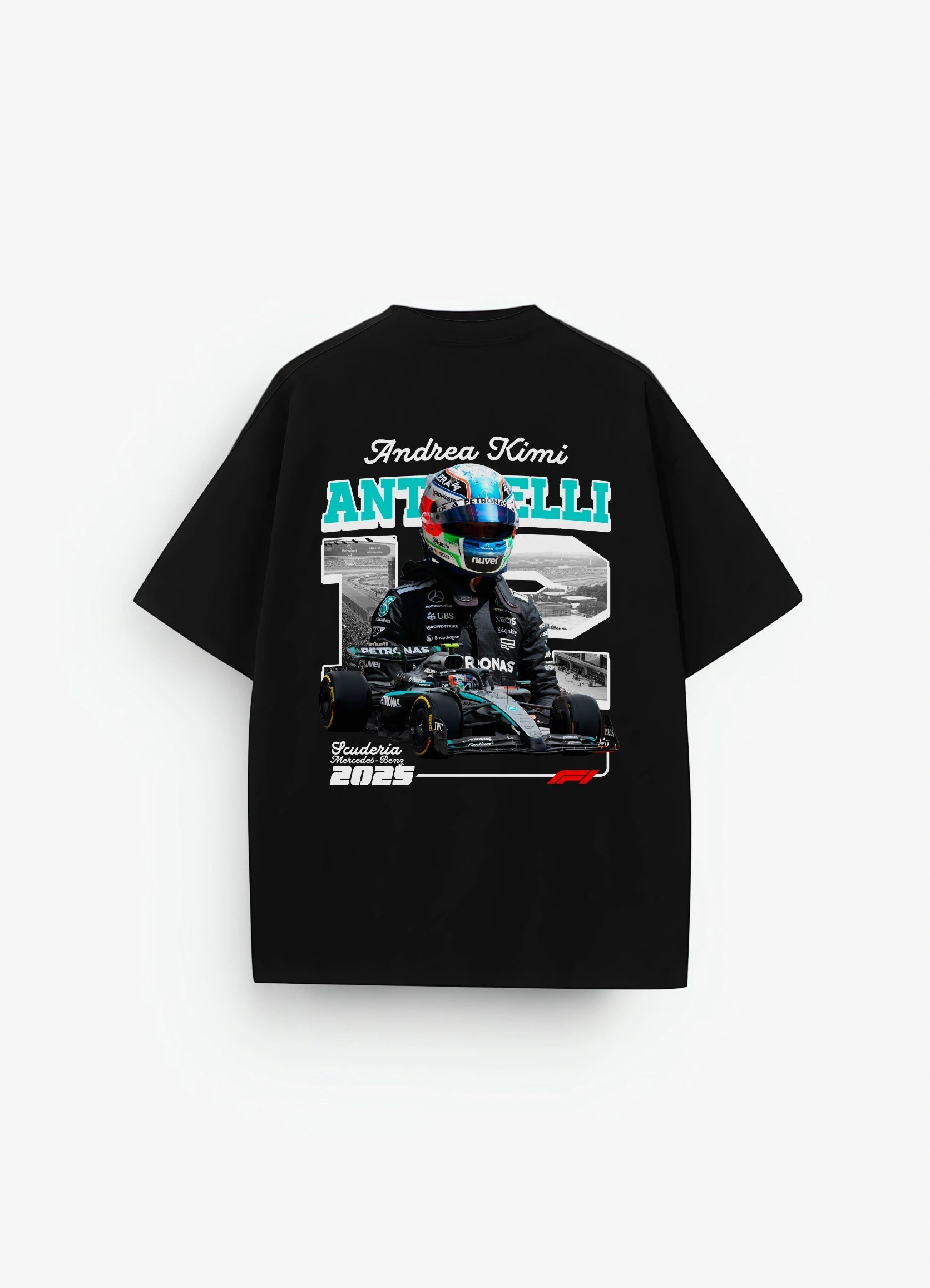 Andrea Kimi Antonelli Oversized T-shirt Black - Strells