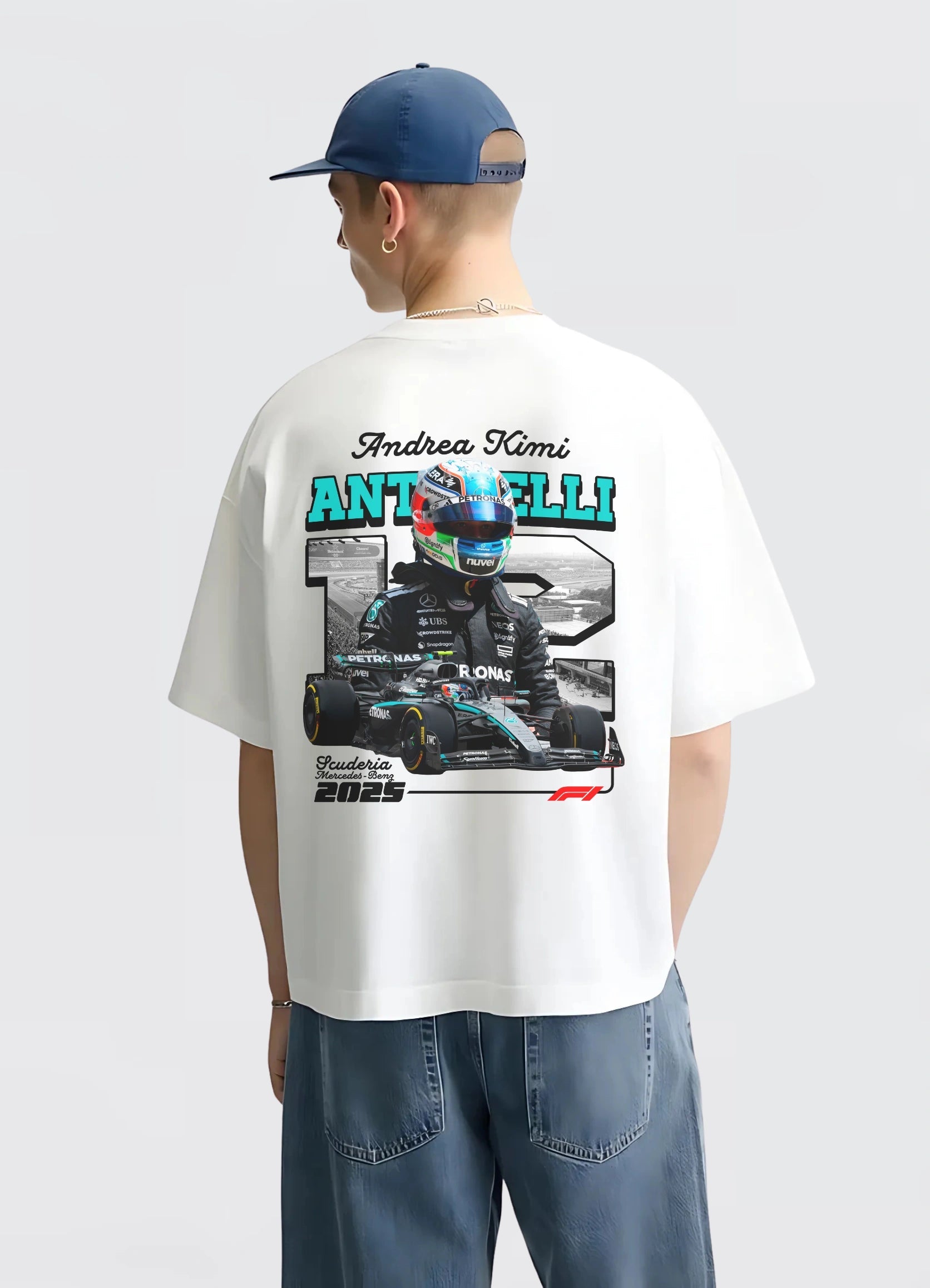Andrea Kimi Antonelli Oversized T-shirt Off - white - Strells