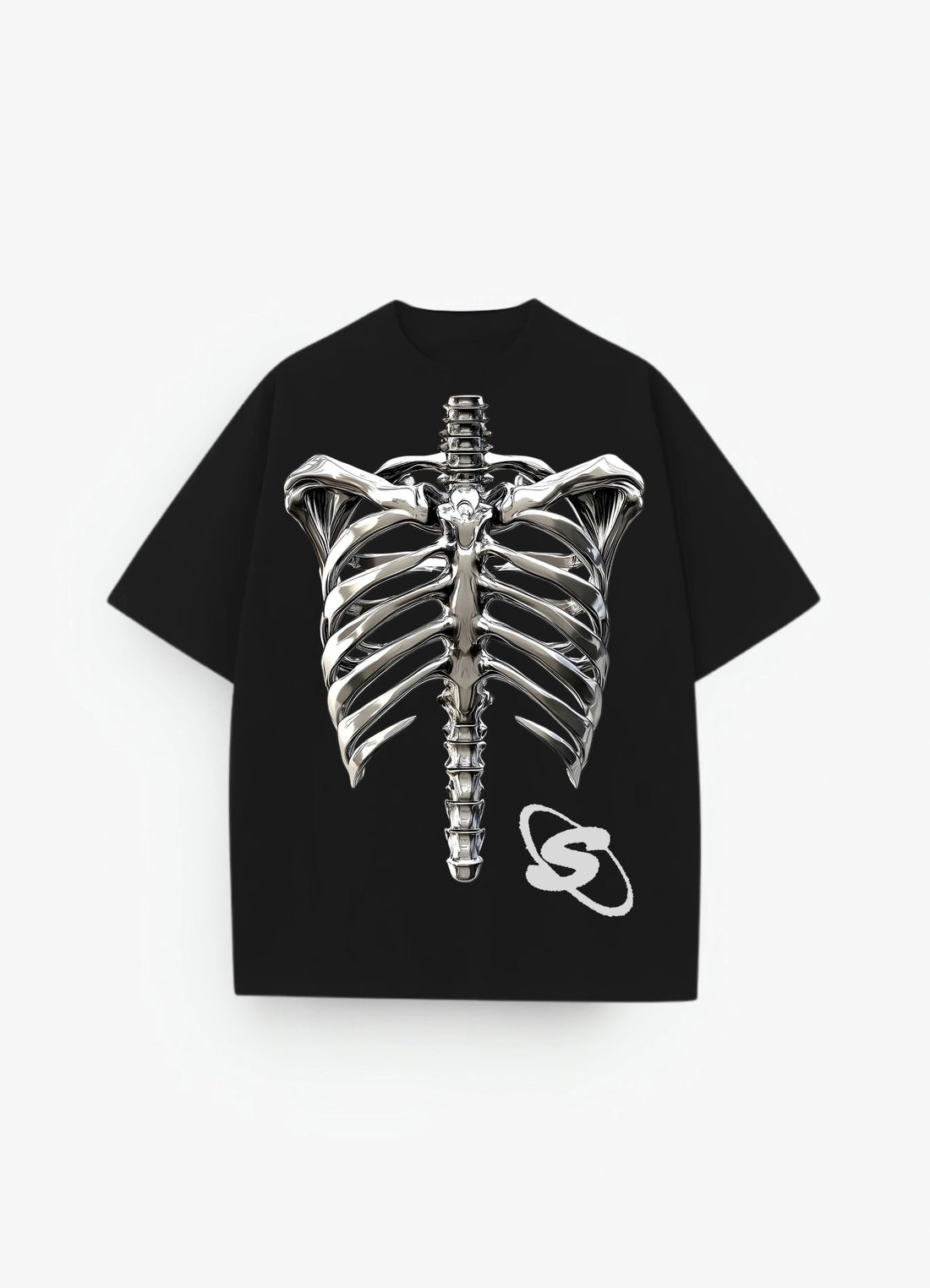 Apex Skeleton Oversized T-shirt Black - Strells