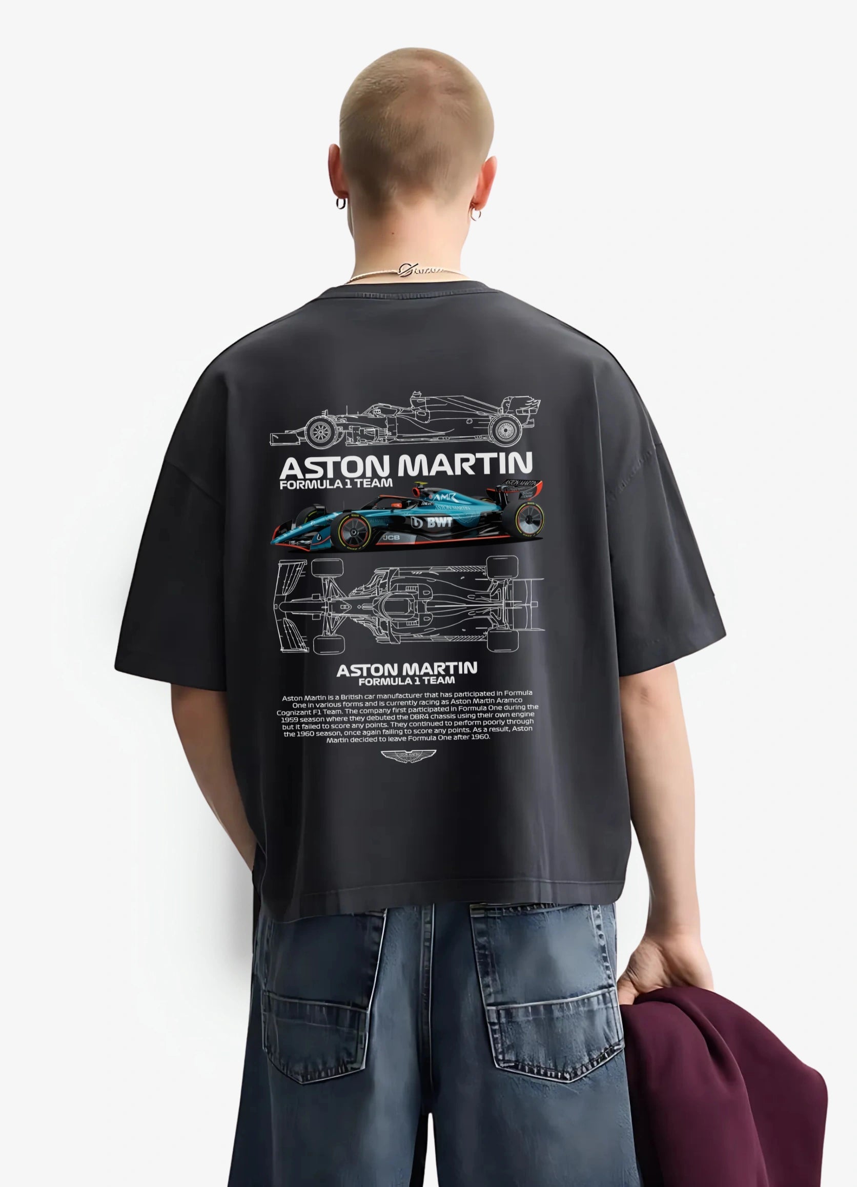 Aston Martin F1 Team Oversized T-shirt Black - Strells