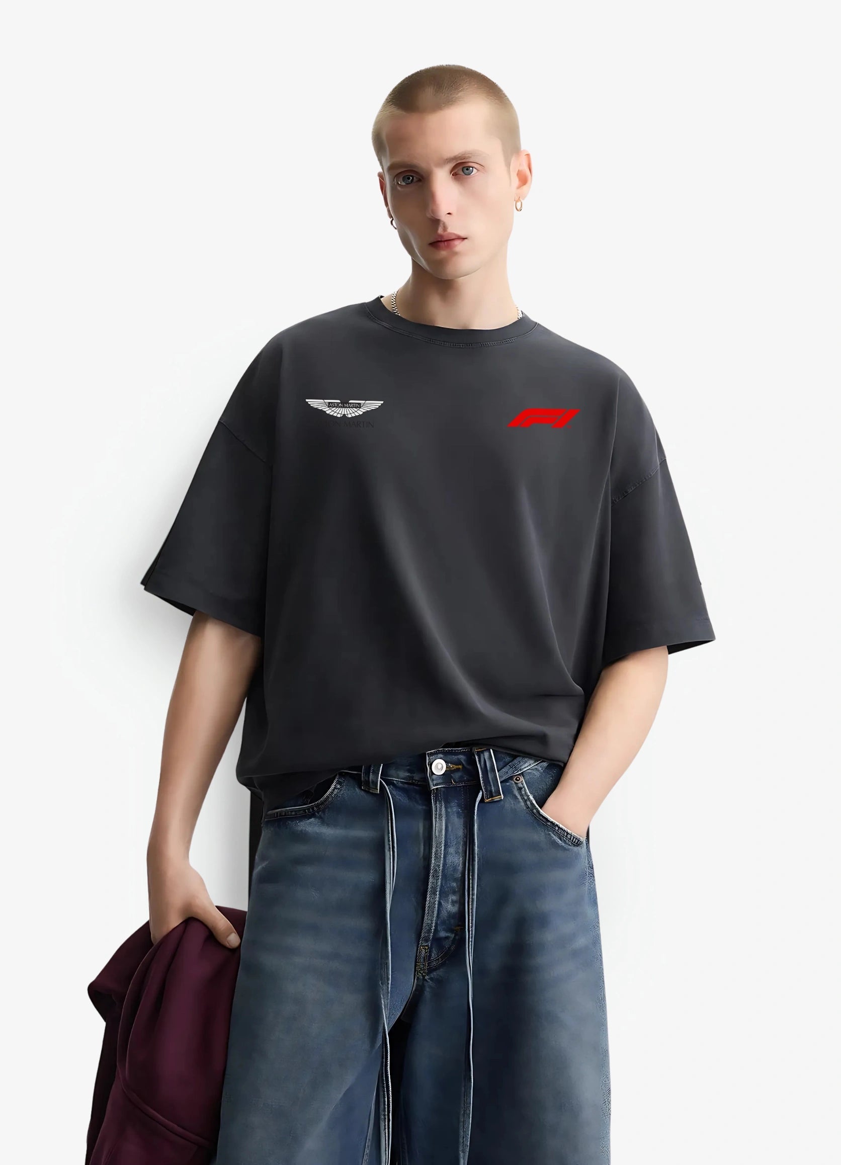 Aston Martin F1 Team Oversized T-shirt Black - Strells