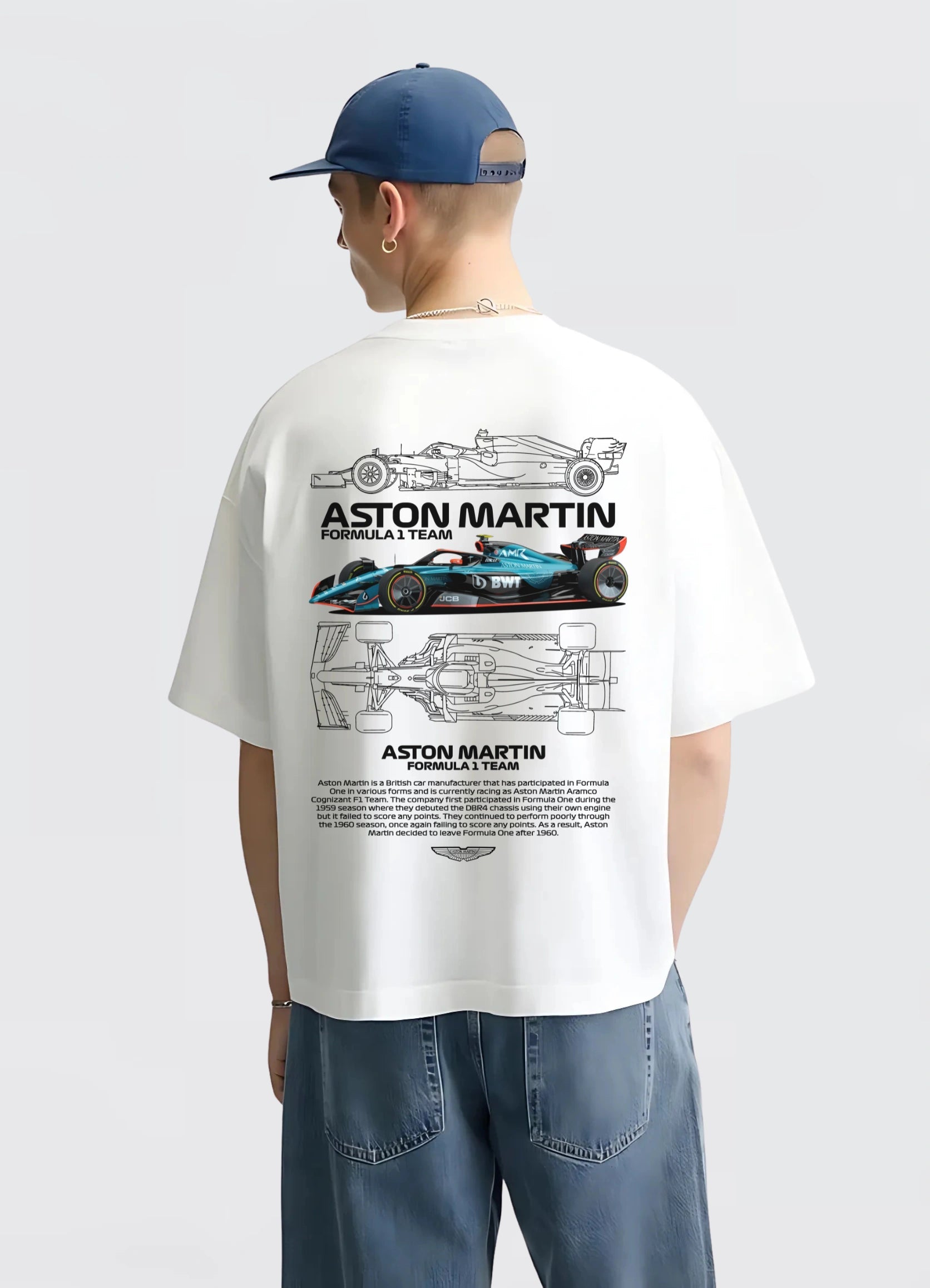 Aston Martin Formula 1 Team Oversized T-shirt Off - white - Strells