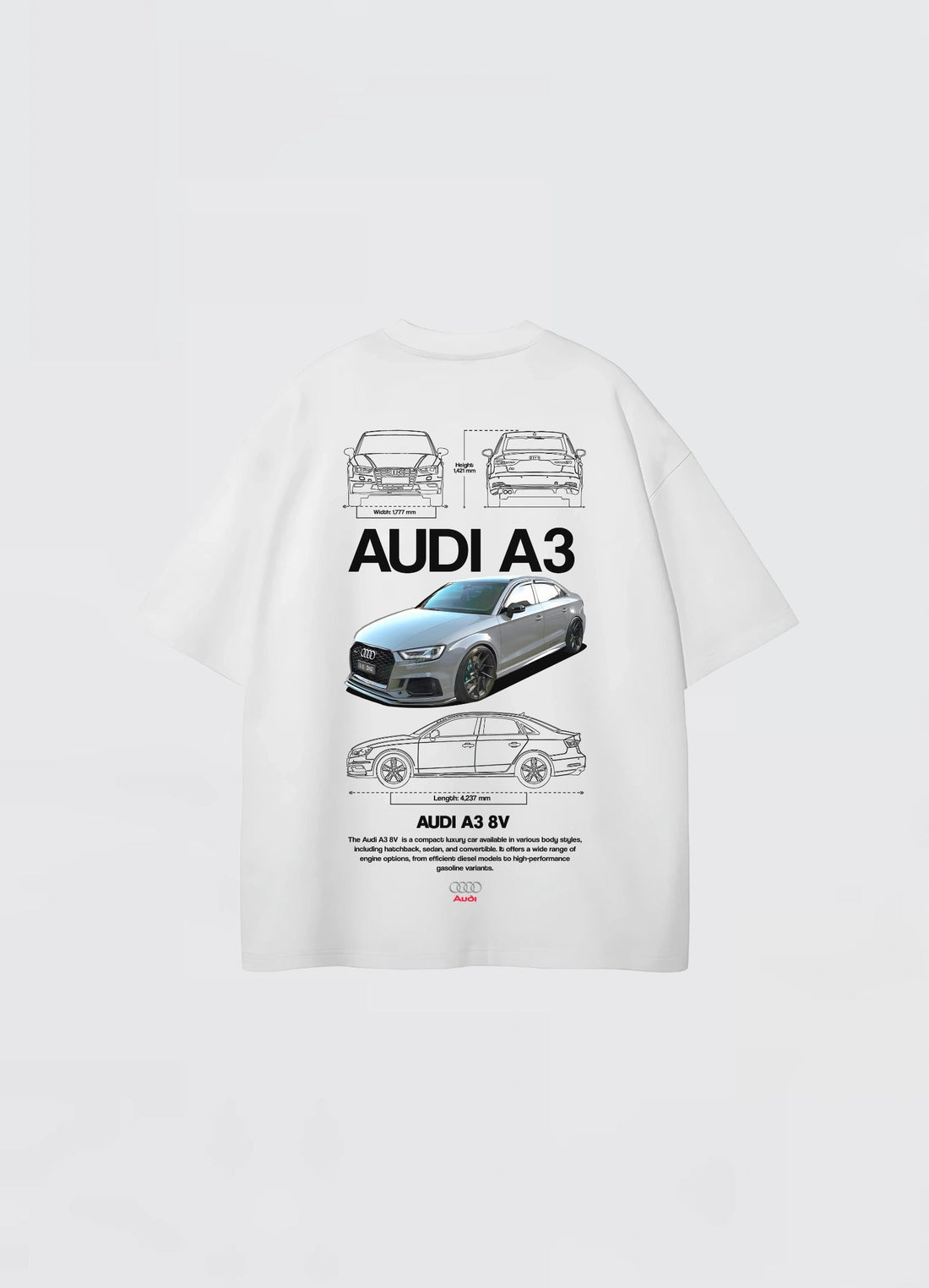 Audi A3 Oversized T-shirt Off - white - Strells