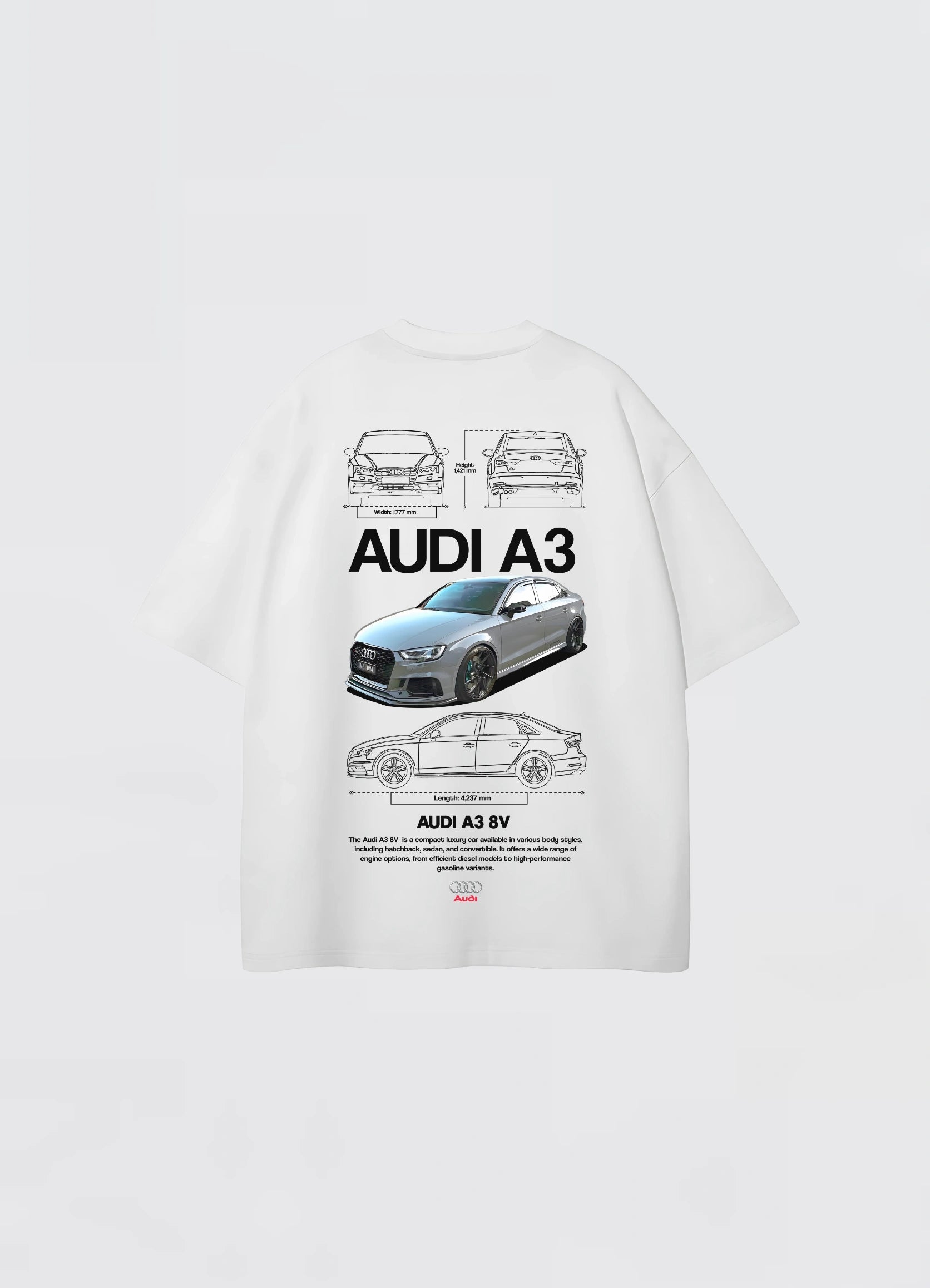 Audi A3 Oversized T-shirt Off - white - Strells