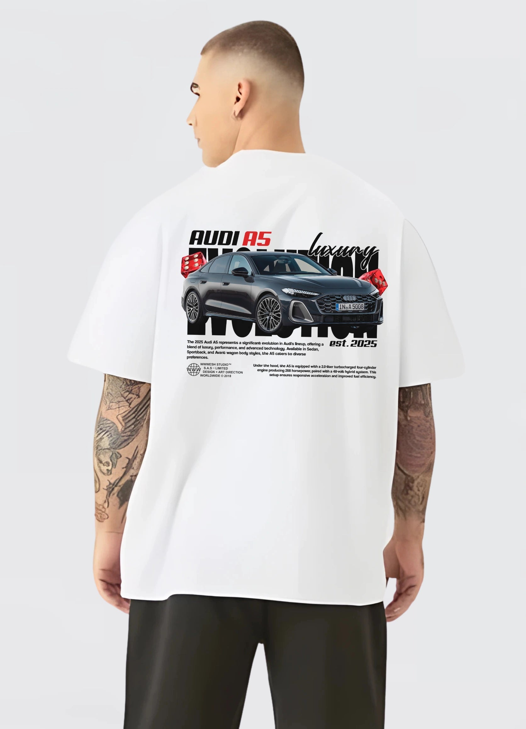 Audi A5 2025 Oversized T-shirt Off - white - Strells