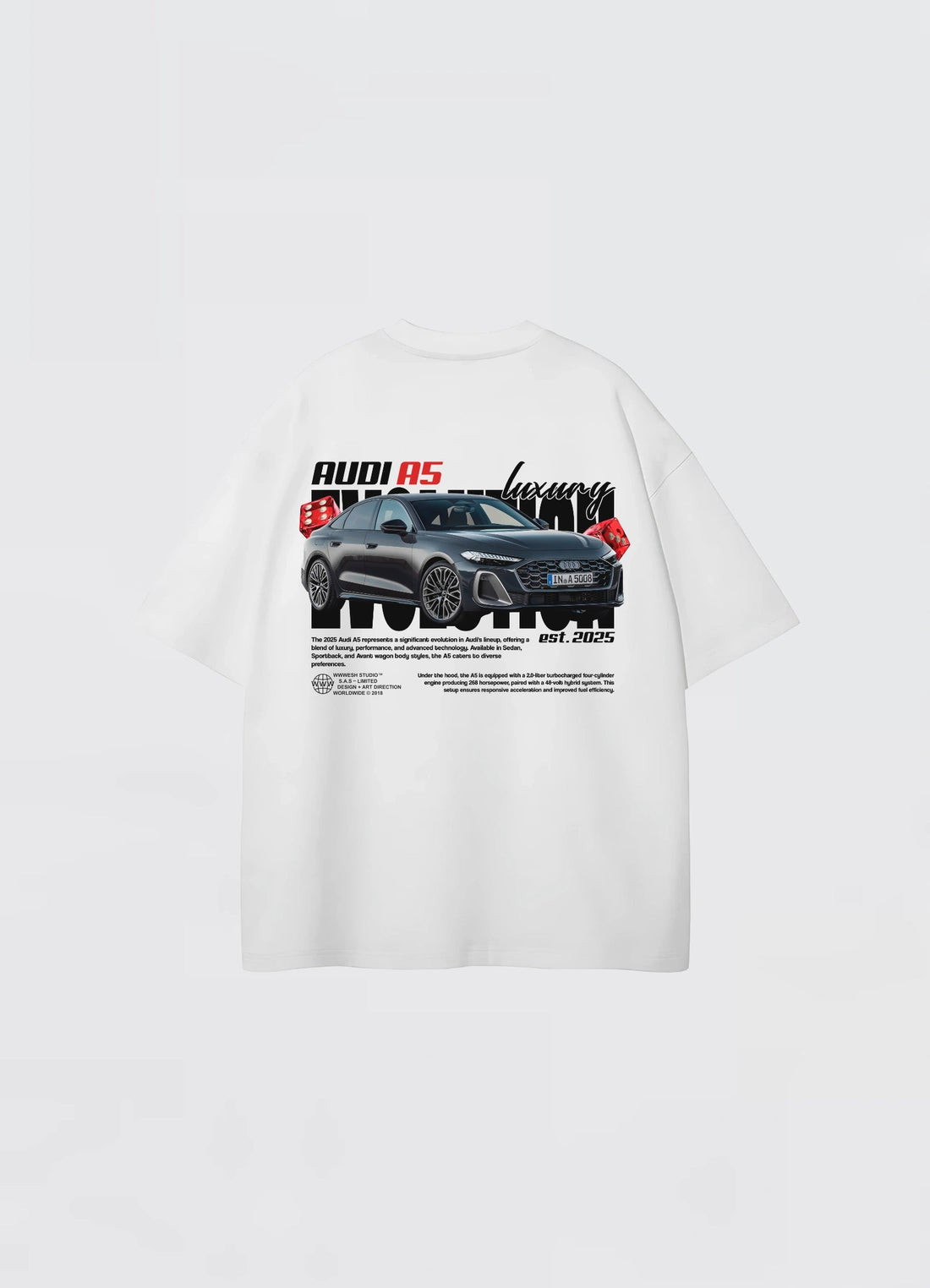 Audi A5 2025 Oversized T-shirt Off - white - Strells