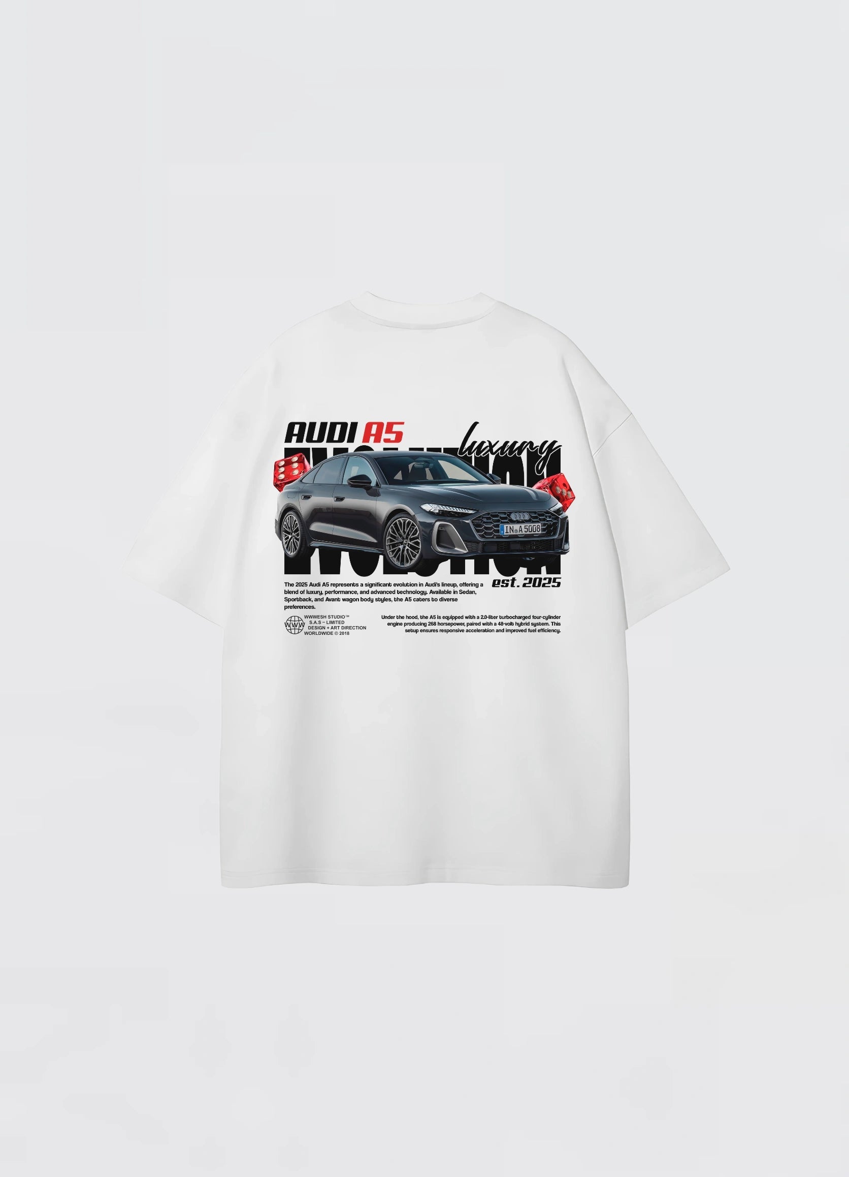 Audi A5 2025 Oversized T-shirt Off - white - Strells