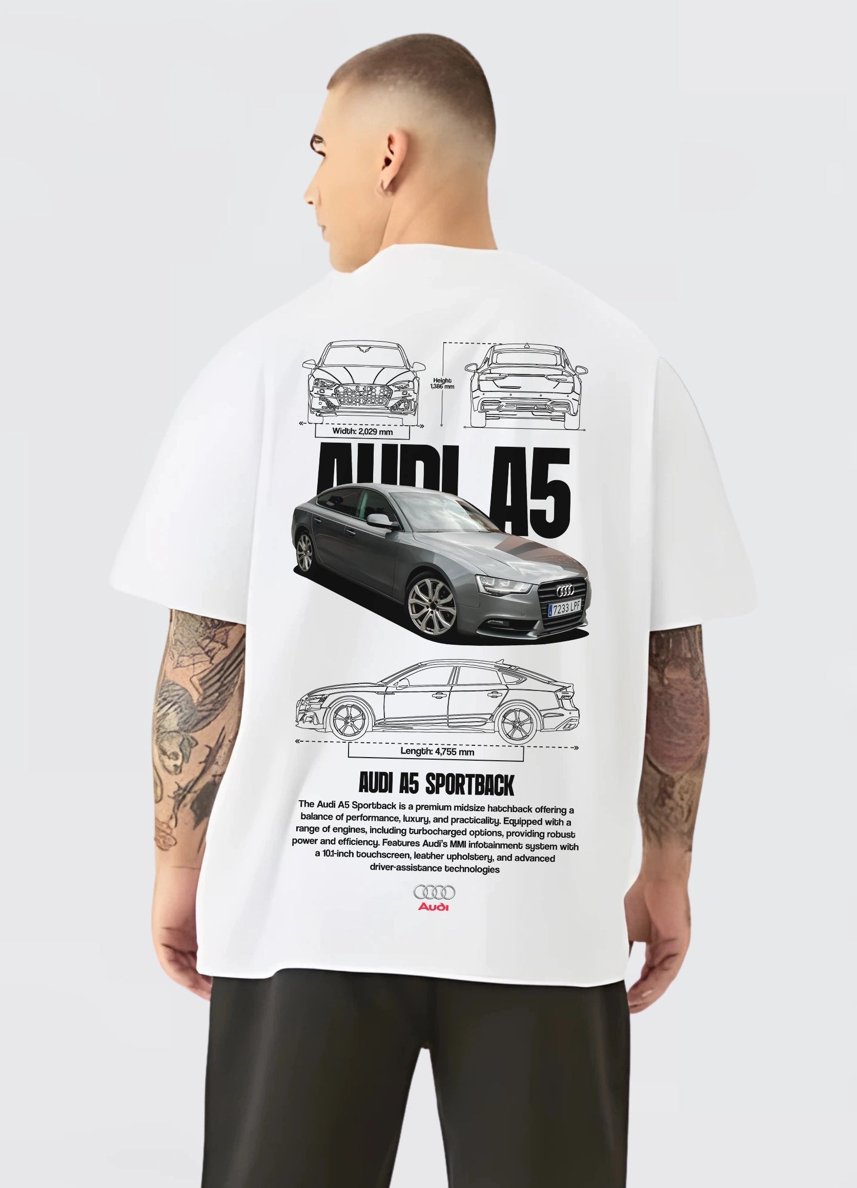 Audi A5 Oversized T-shirt Off - white - Strells