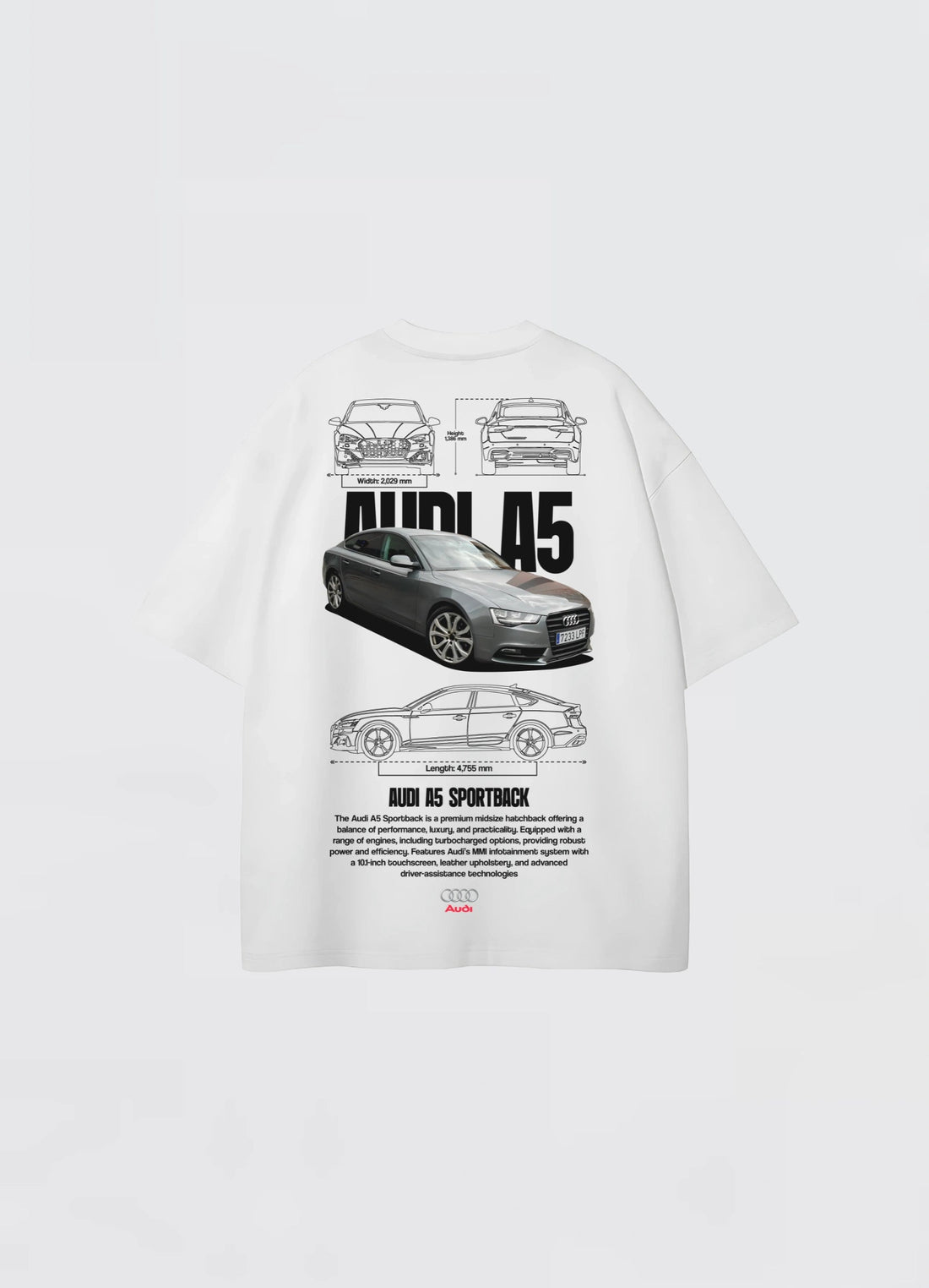 Audi A5 Oversized T-shirt Off - white - Strells