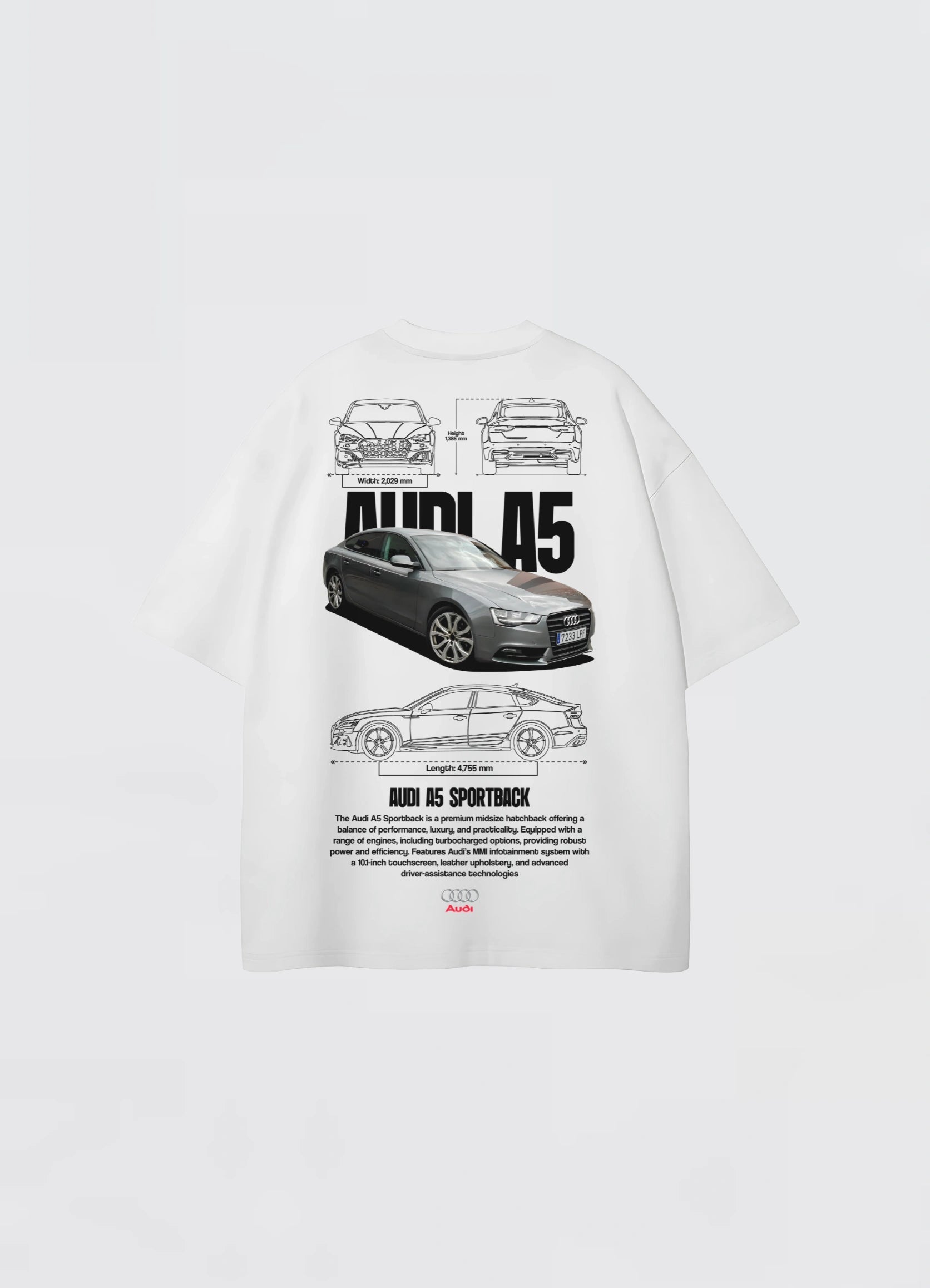 Audi A5 Oversized T-shirt Off - white - Strells