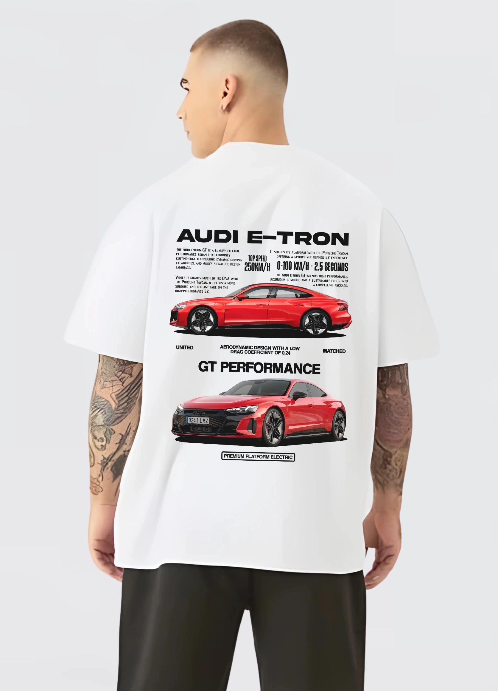 Audi E - TRON GT Oversized T-shirt Off - white - Strells