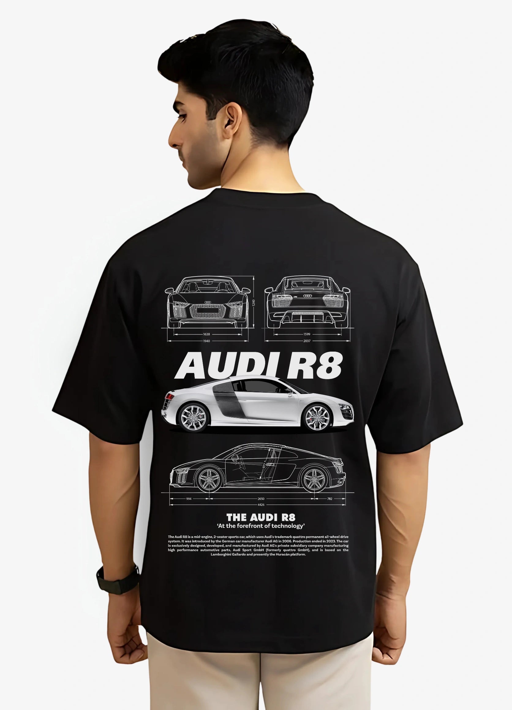 Audi R8 Oversized T-shirt Black - Strells