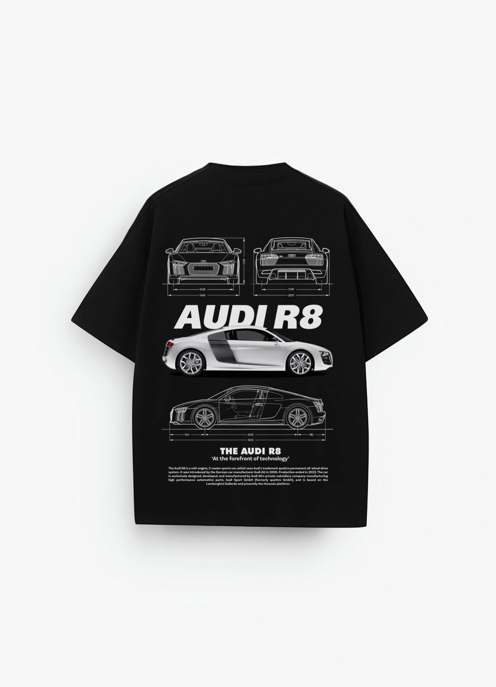 Audi R8 Oversized T-shirt Black - Strells