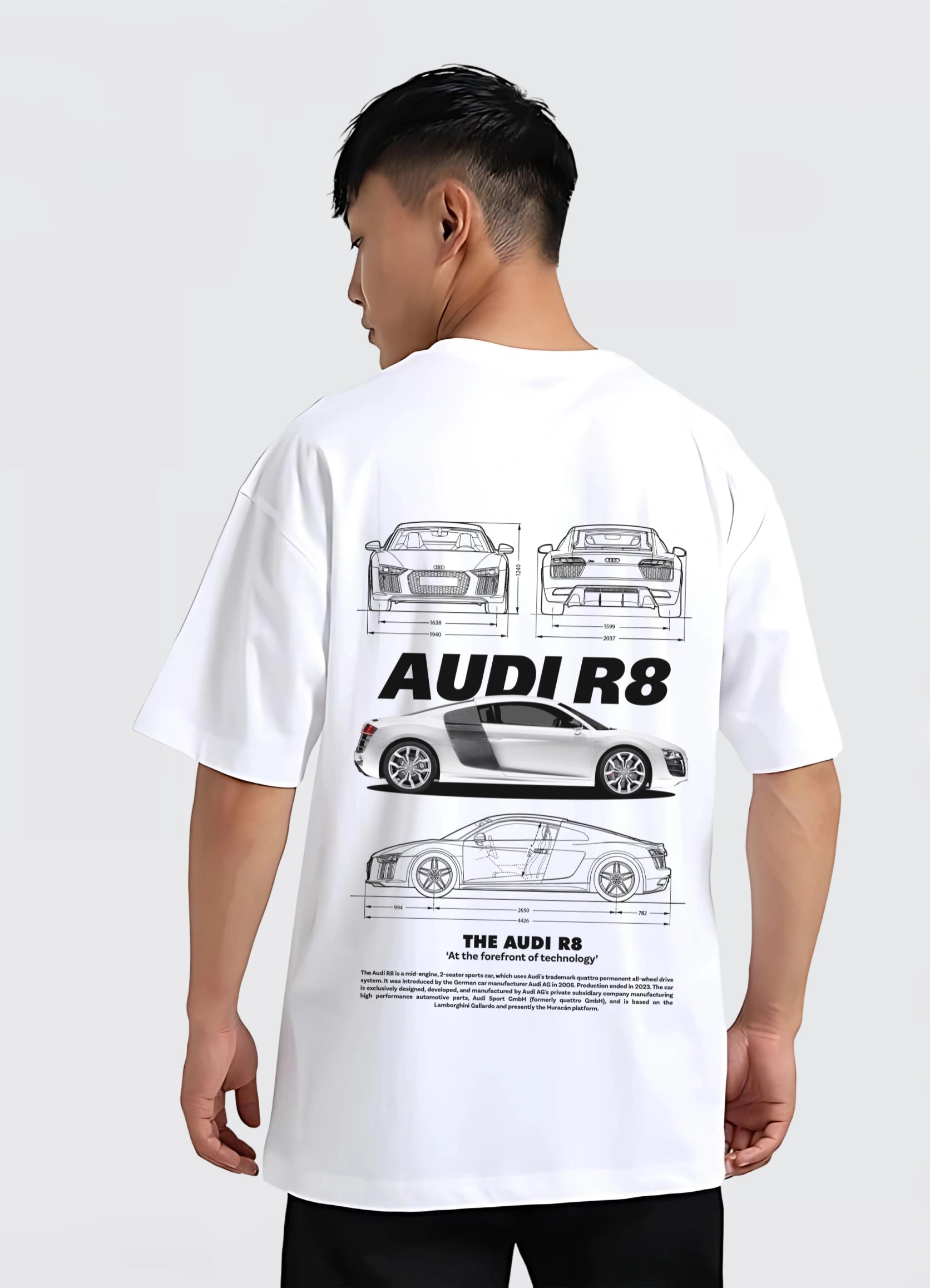 Audi R8 Oversized T-shirt Off - white - Strells