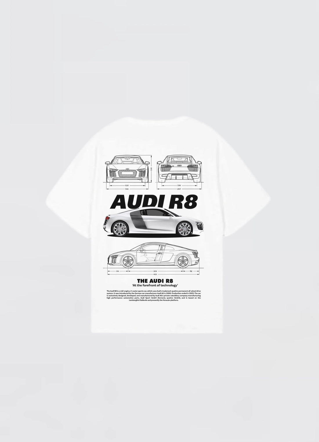 Audi R8 Oversized T-shirt Off - white - Strells