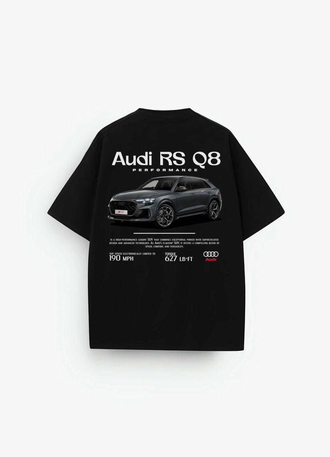 Audi RS Q8 Oversized T-shirt Black - Strells
