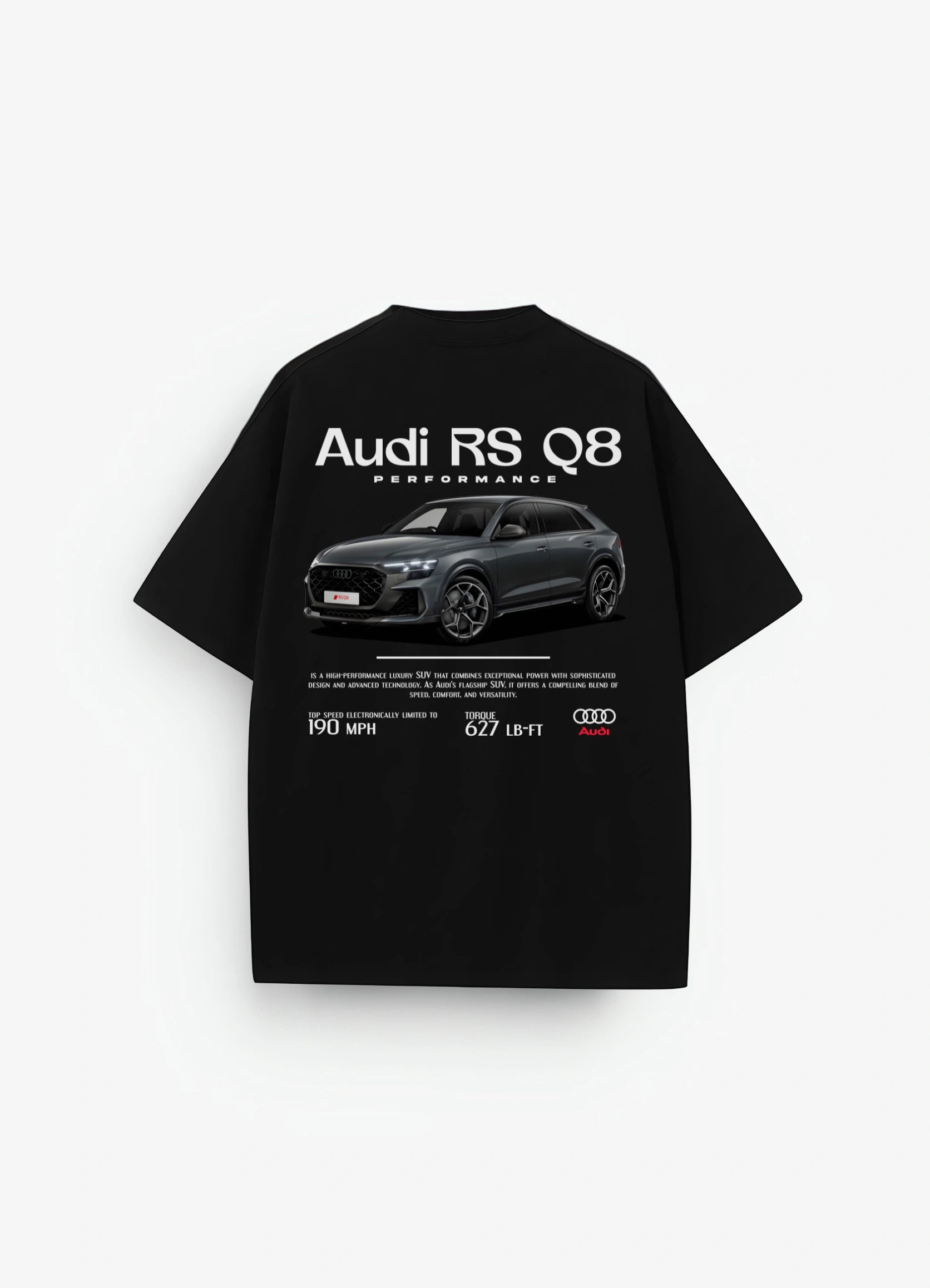 Audi RS Q8 Oversized T-shirt Black - Strells