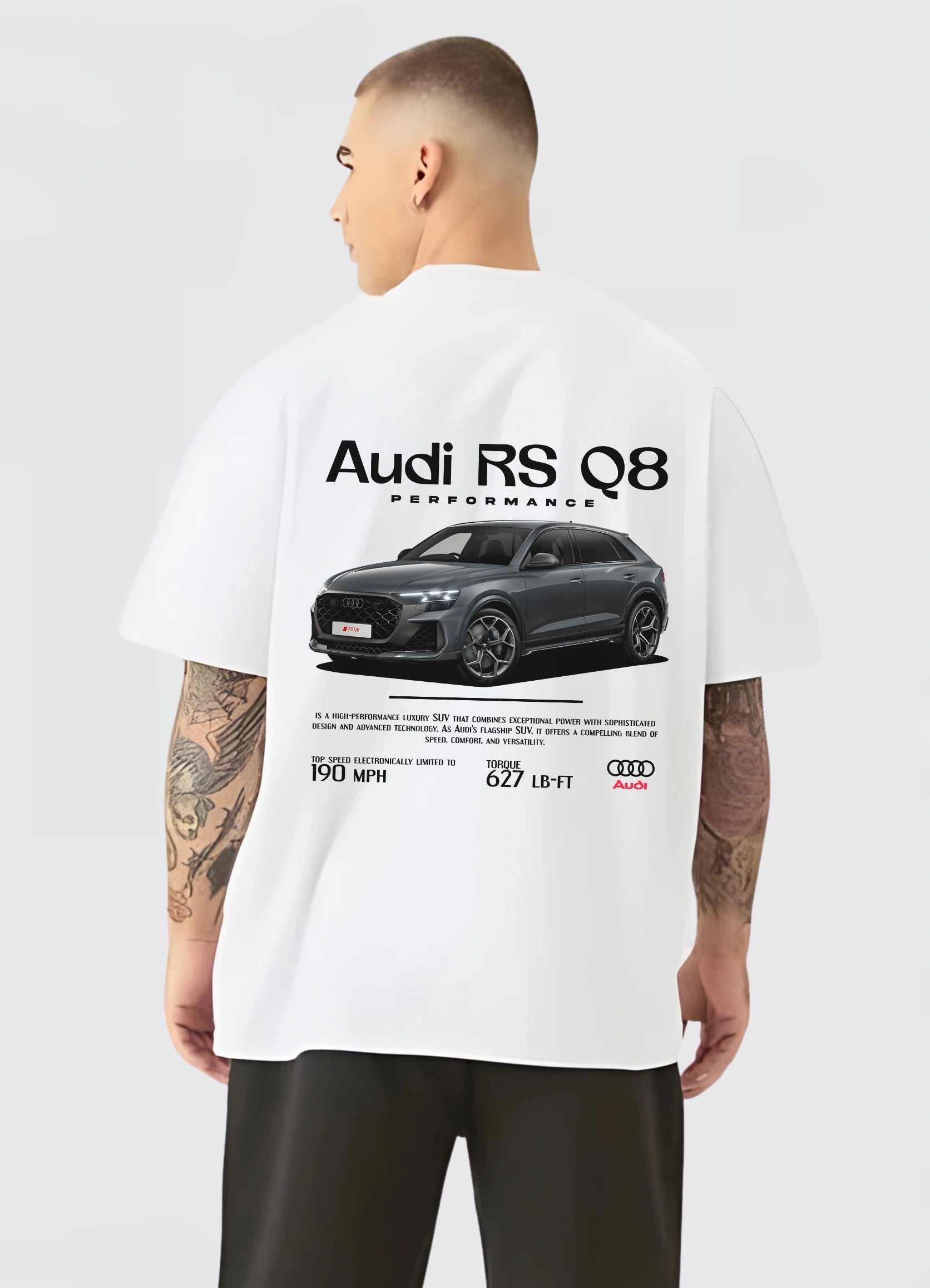 Audi RS Q8 Oversized T-shirt Off - white - Strells