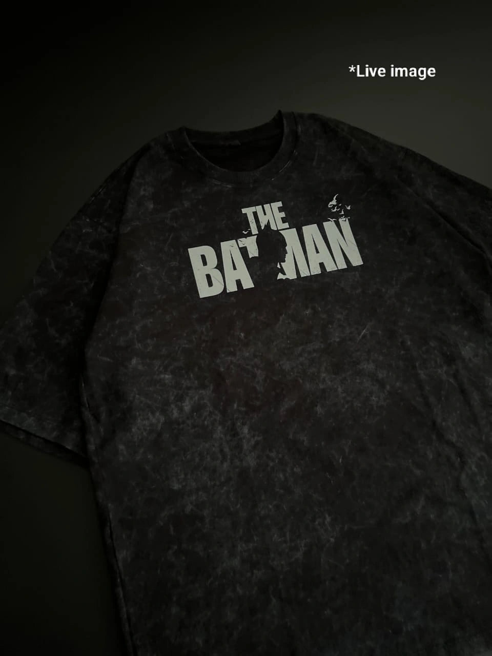 Batman Oversized Acid wash T-shirt Black - Strells