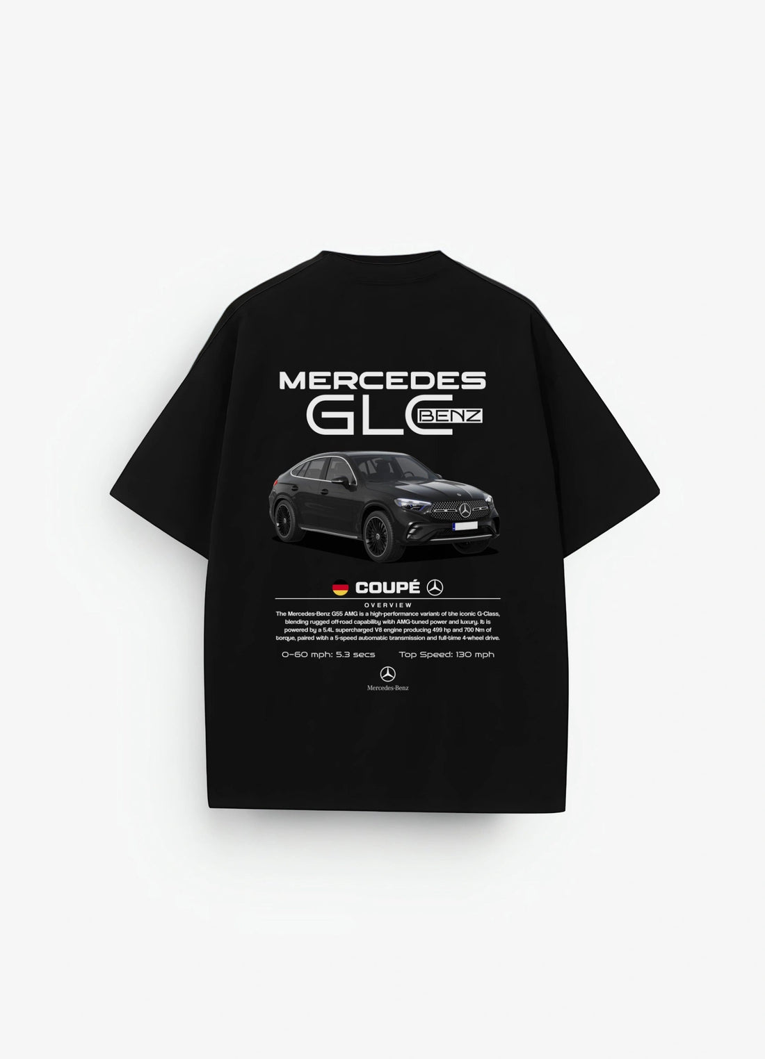 Benz GLE Coupe Oversized T-shirt Black - Strells