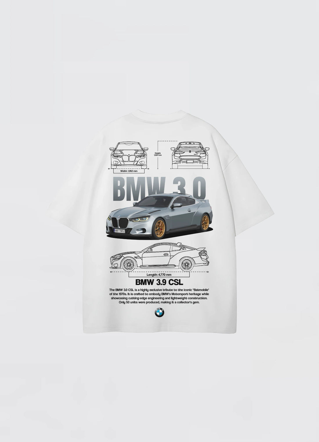 BMW 3.9 CSL Oversized T-shirt Off - white - Strells