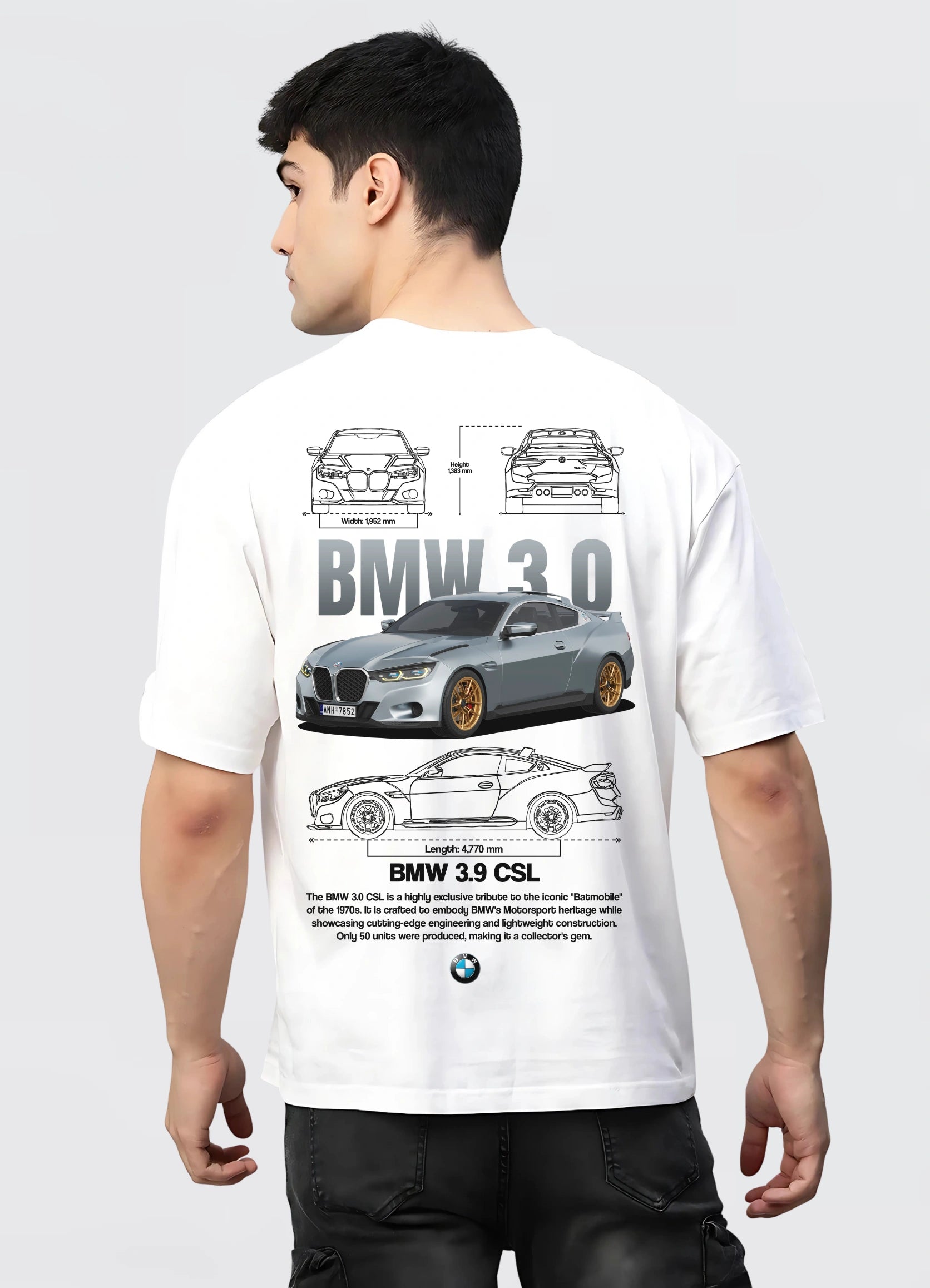 BMW 3.9 CSL Oversized T-shirt Off - white - Strells