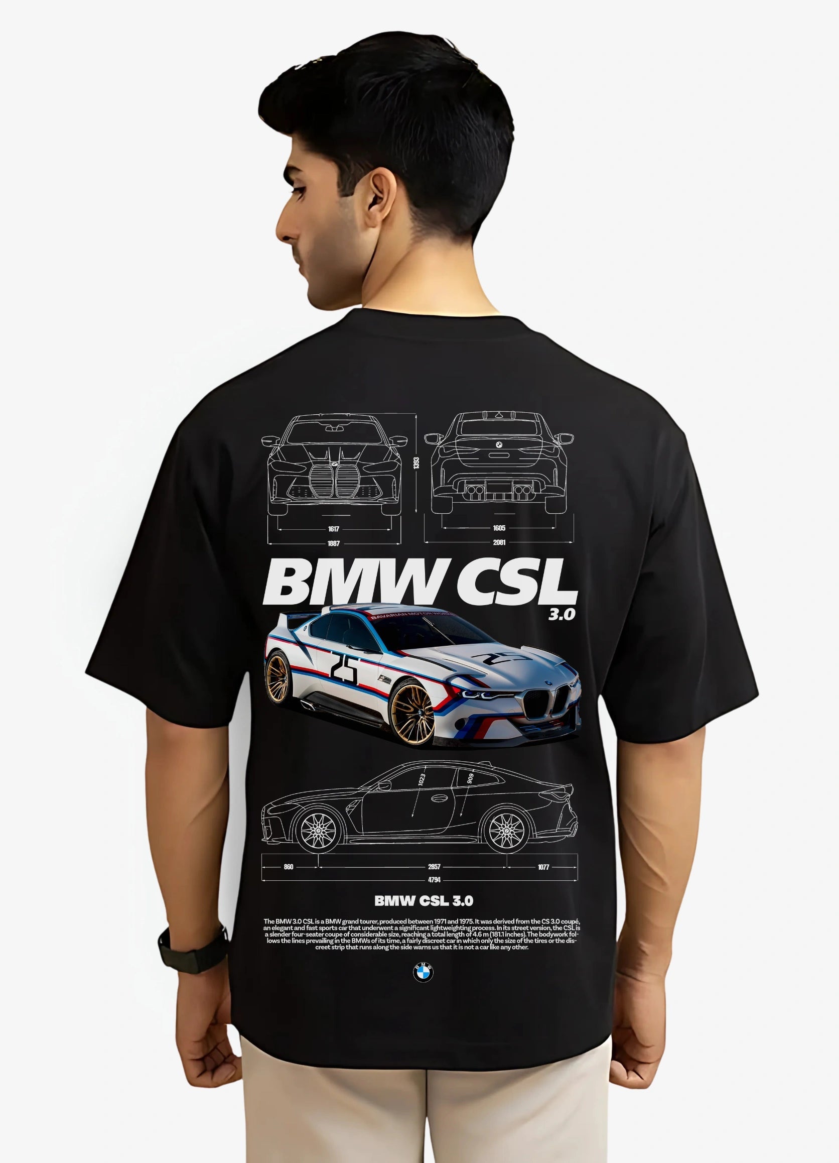 BMW CSL 3.0 Oversized T-shirt Black - Strells