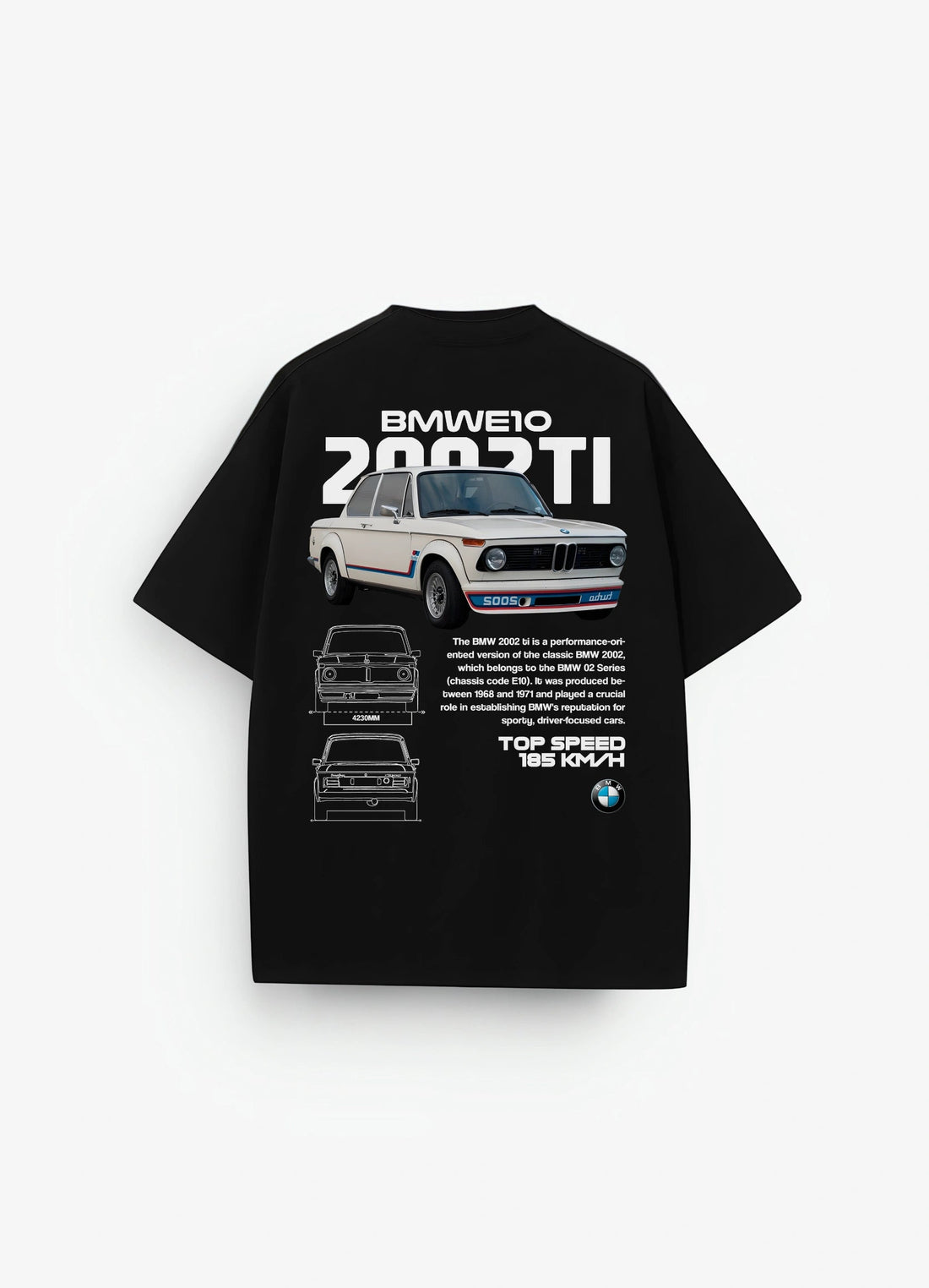 BMW E10 Oversized T-shirt Black - Strells