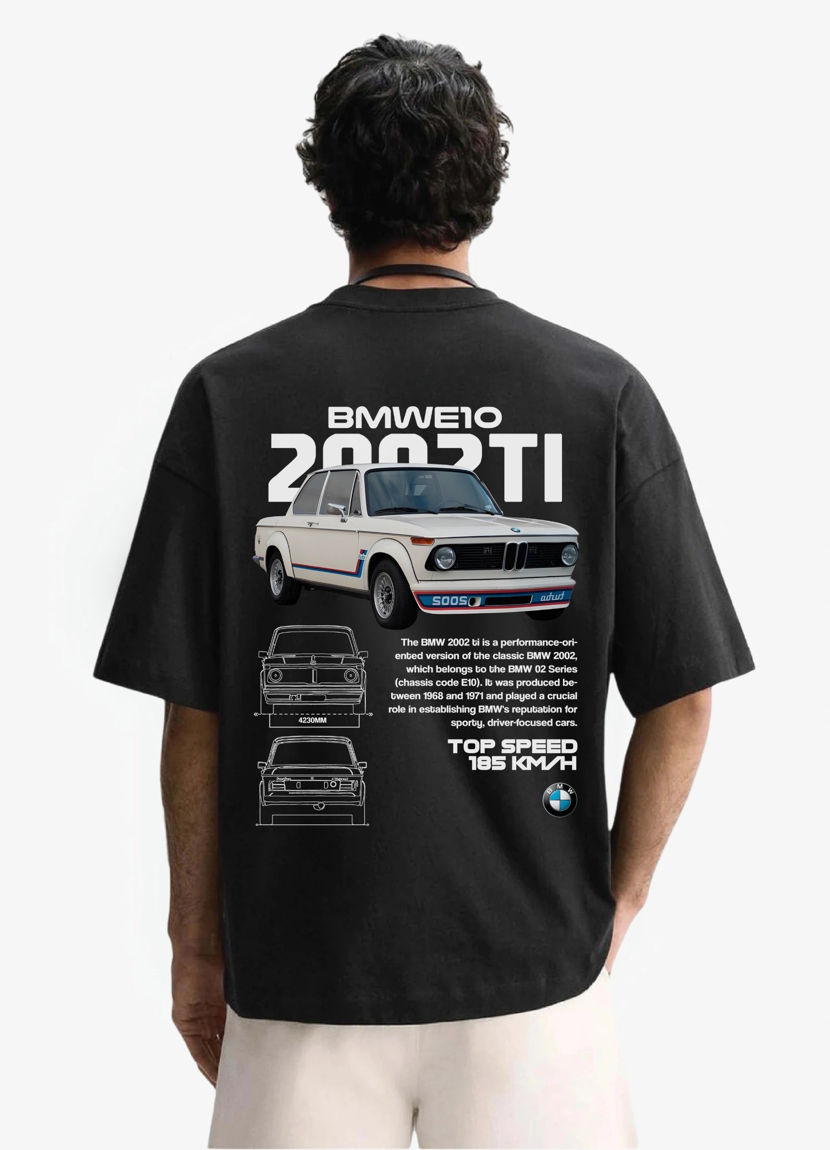 BMW E10 Oversized T-shirt Black - Strells