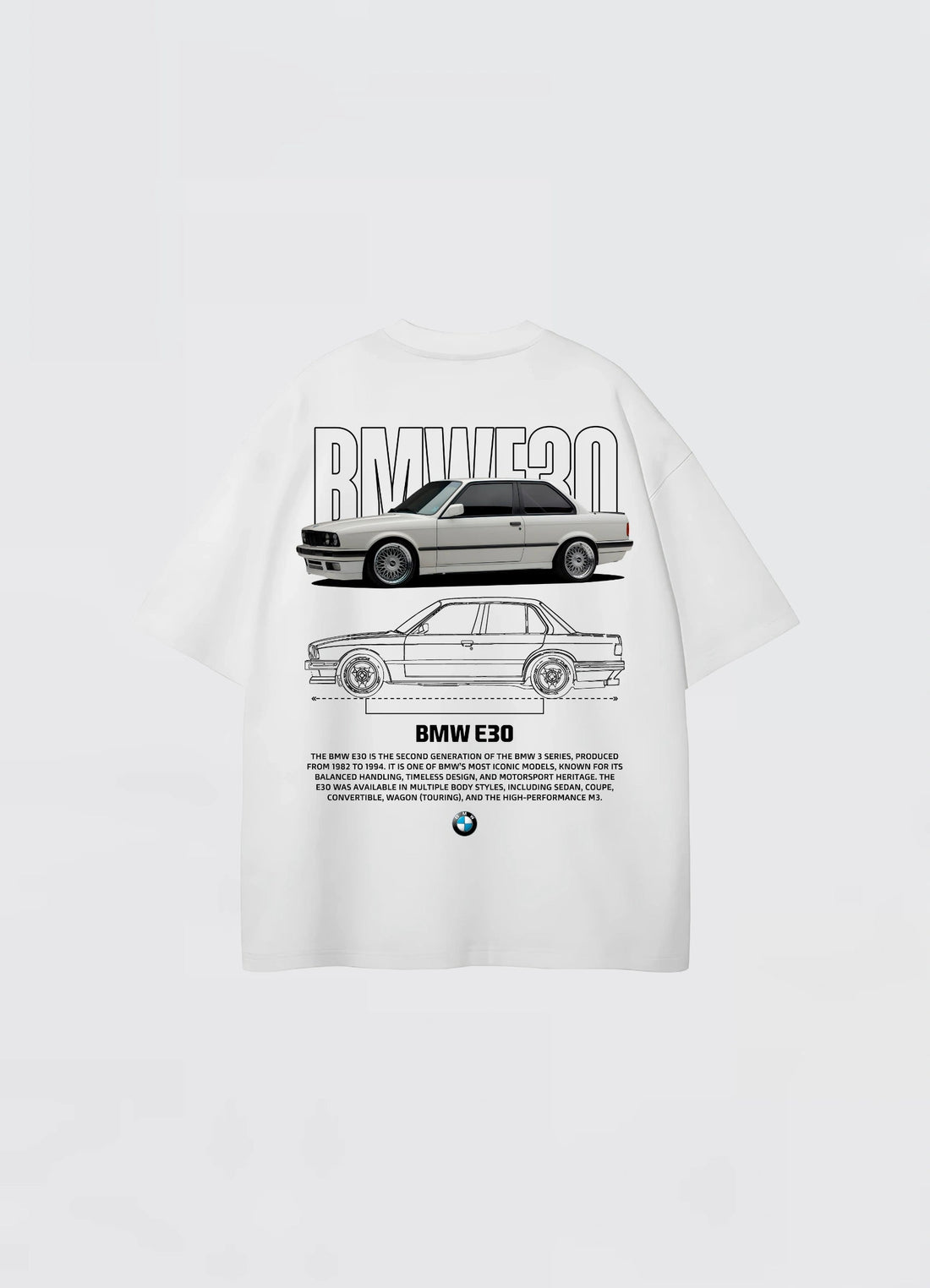 BMW E30 Oversized T-shirt Off - white - Strells