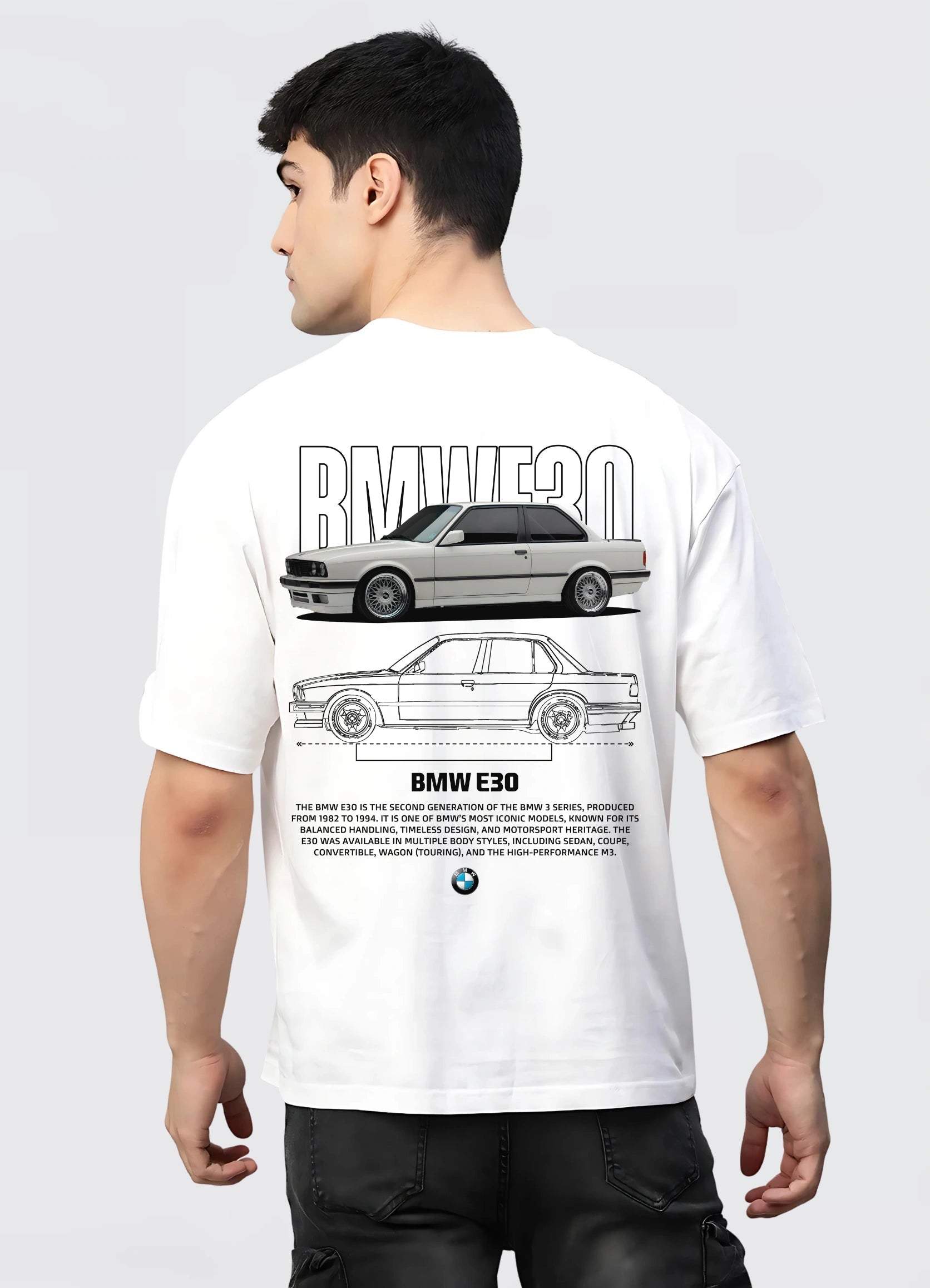 BMW E30 Oversized T-shirt Off - white - Strells