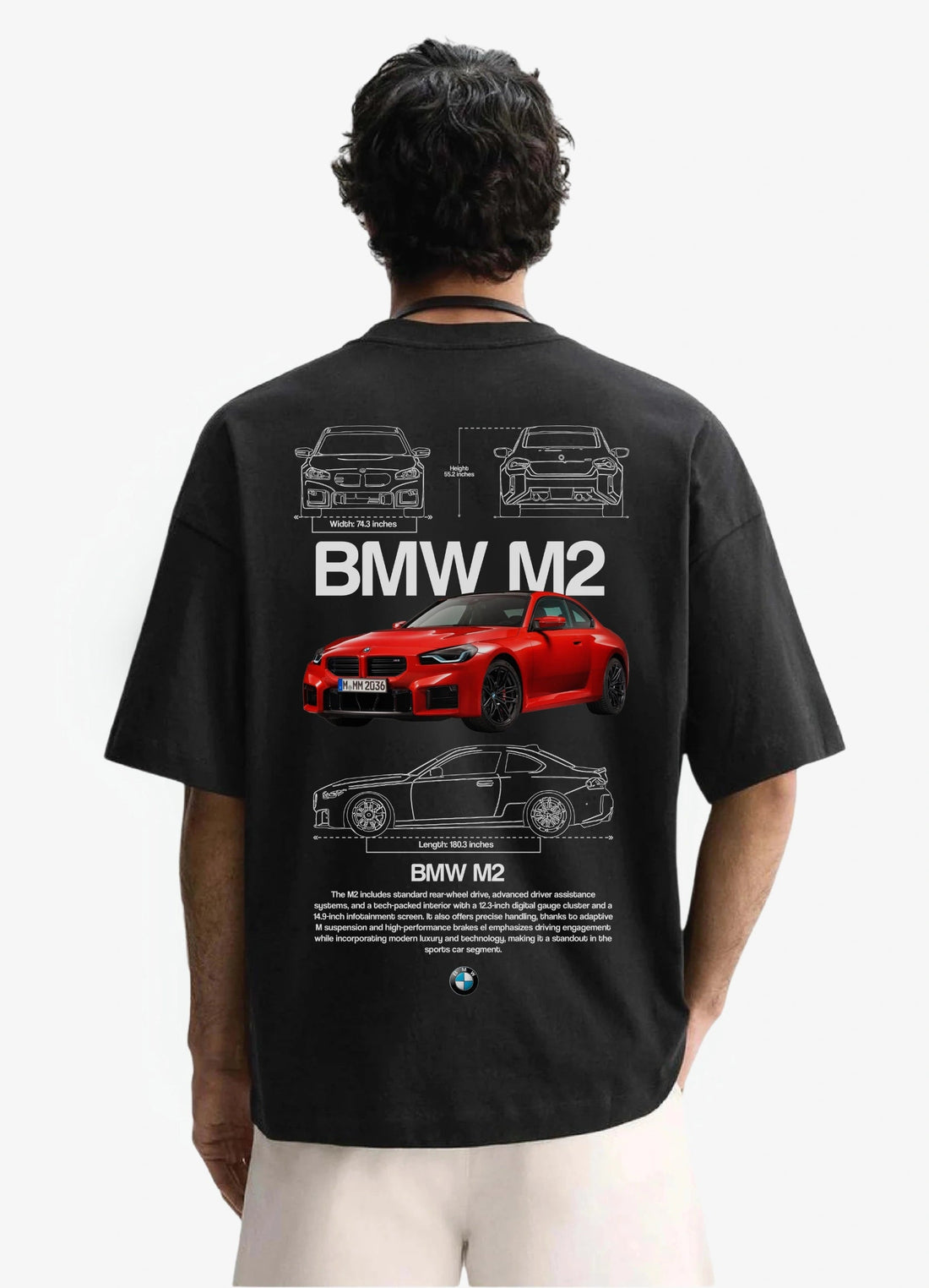 BMW M2 Oversized T-shirt Black - Strells