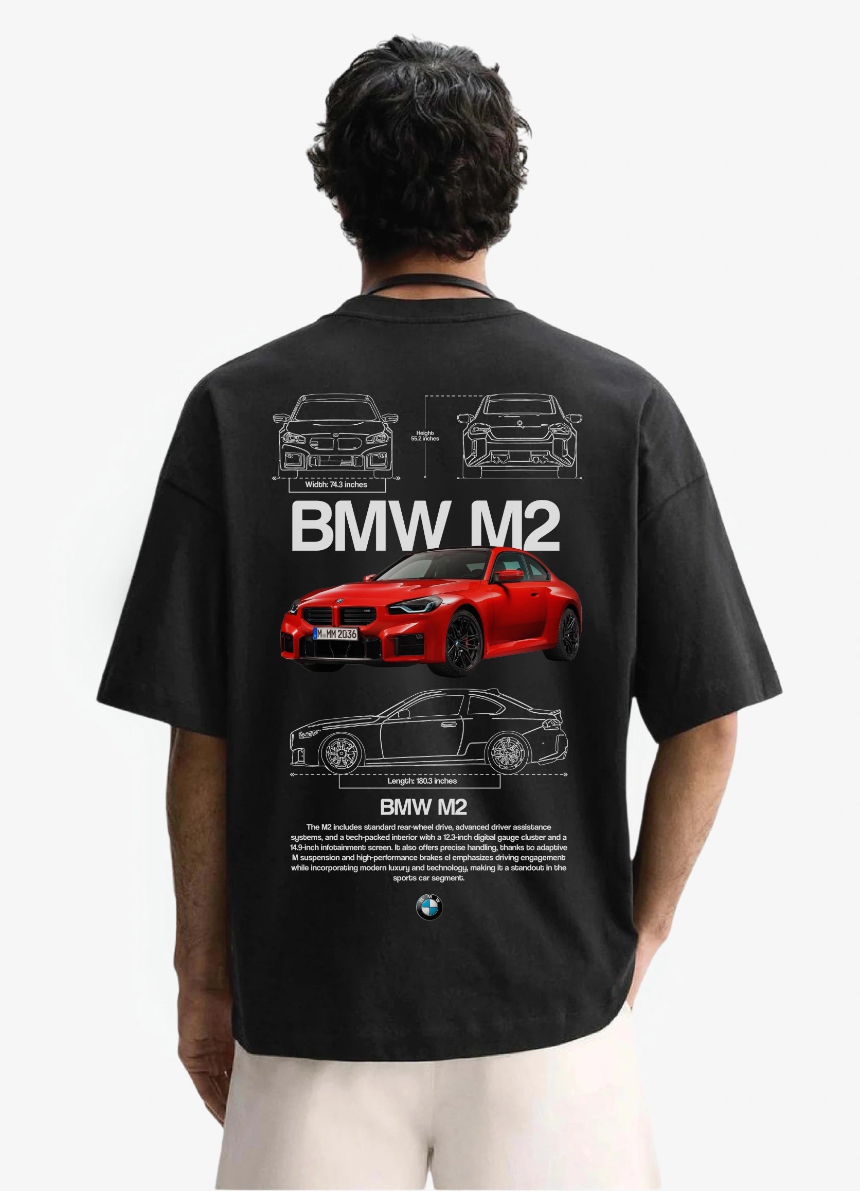 BMW M2 Oversized T-shirt Black - Strells