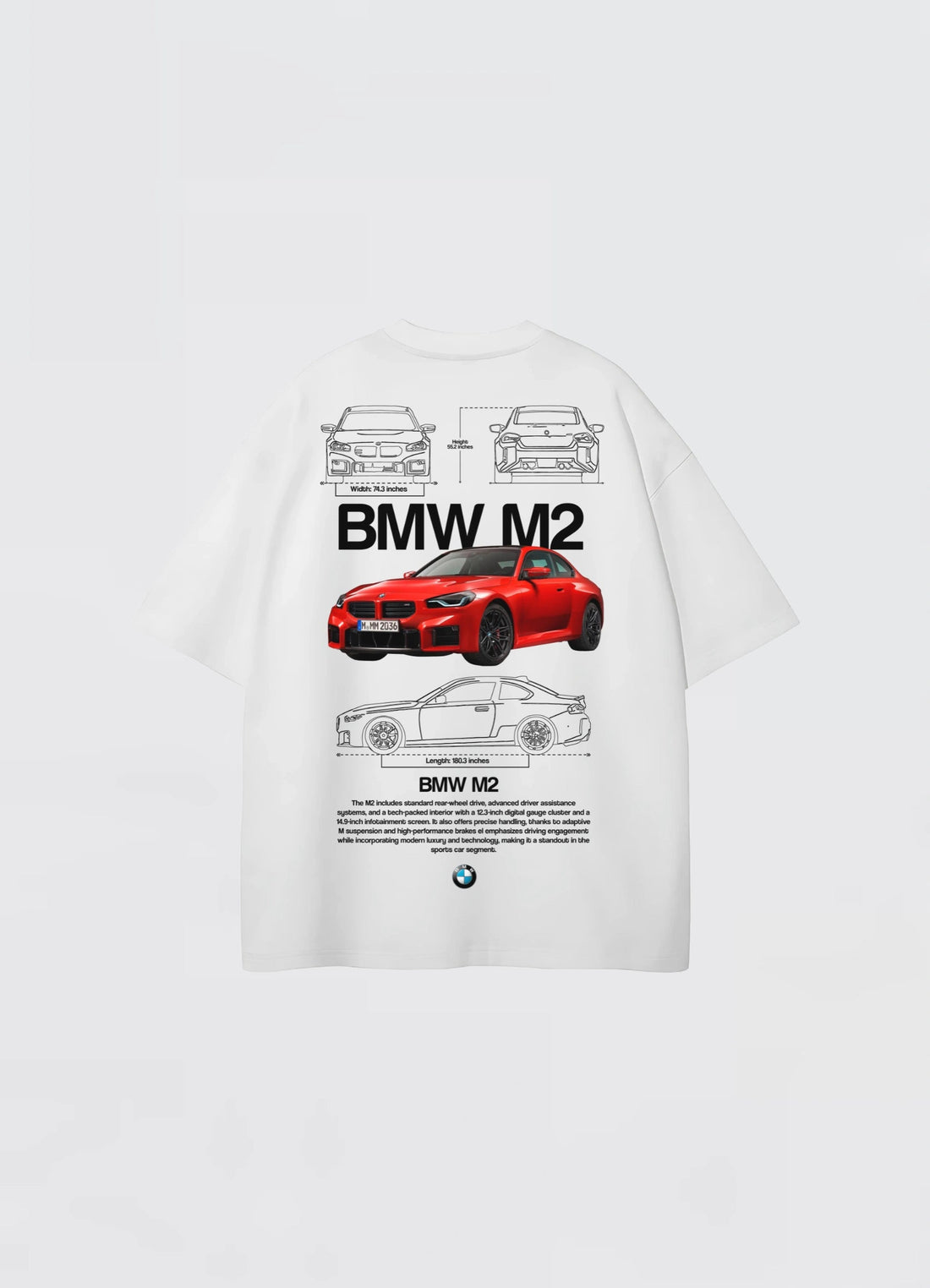 BMW M2 Oversized T-shirt Off - white - Strells