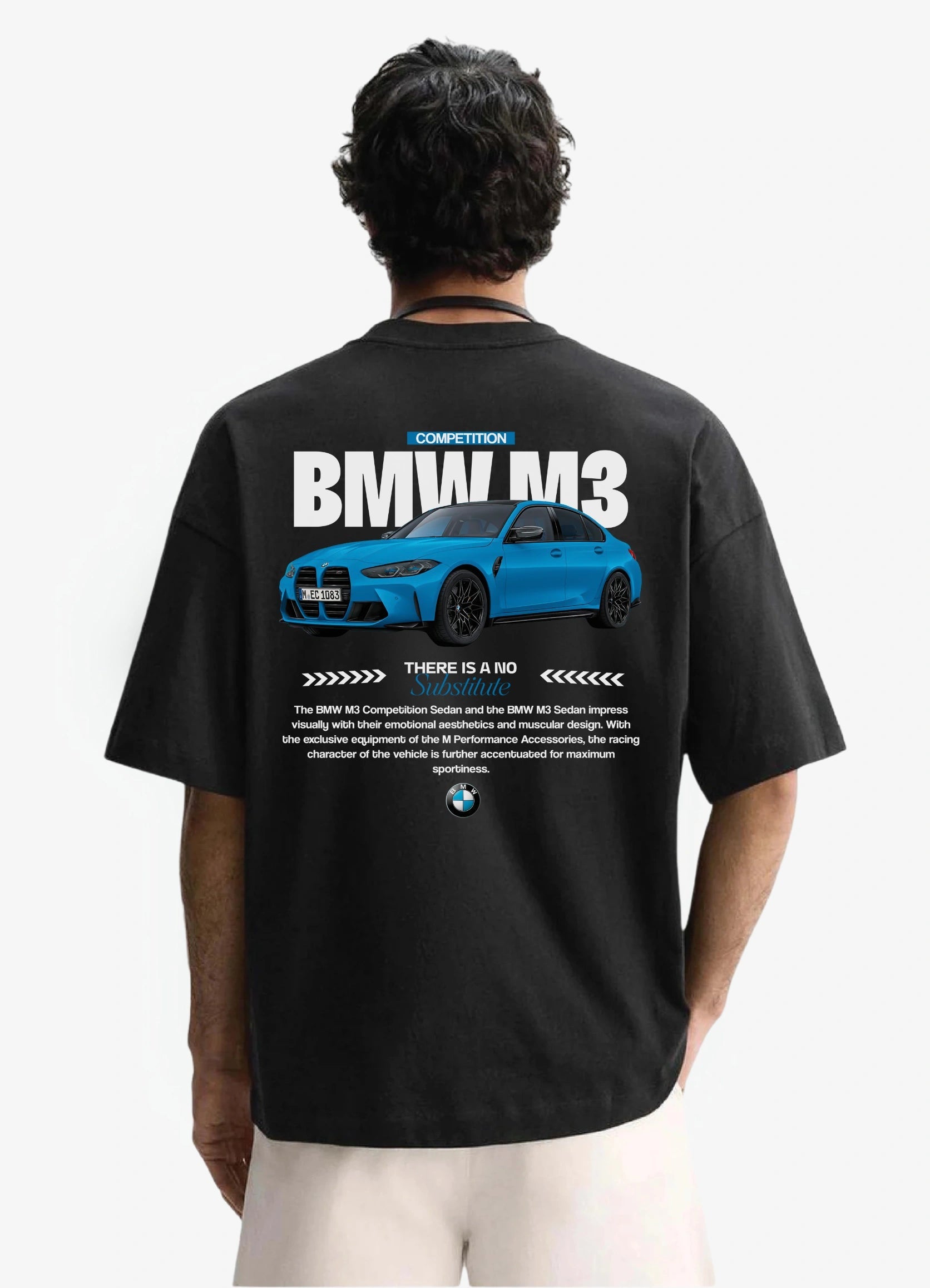 BMW M3 Competition Oversized T-shirt Black - Strells