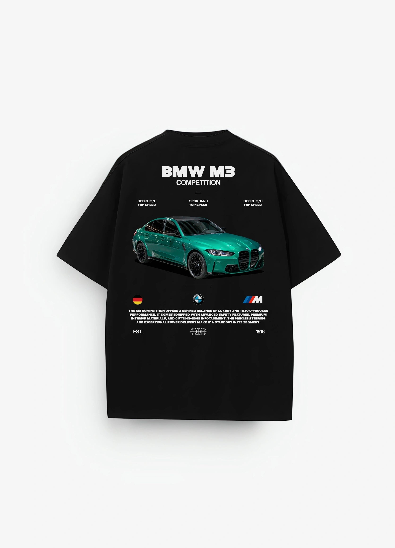 BMW M3 Competition Oversized T-shirt Black - Strells