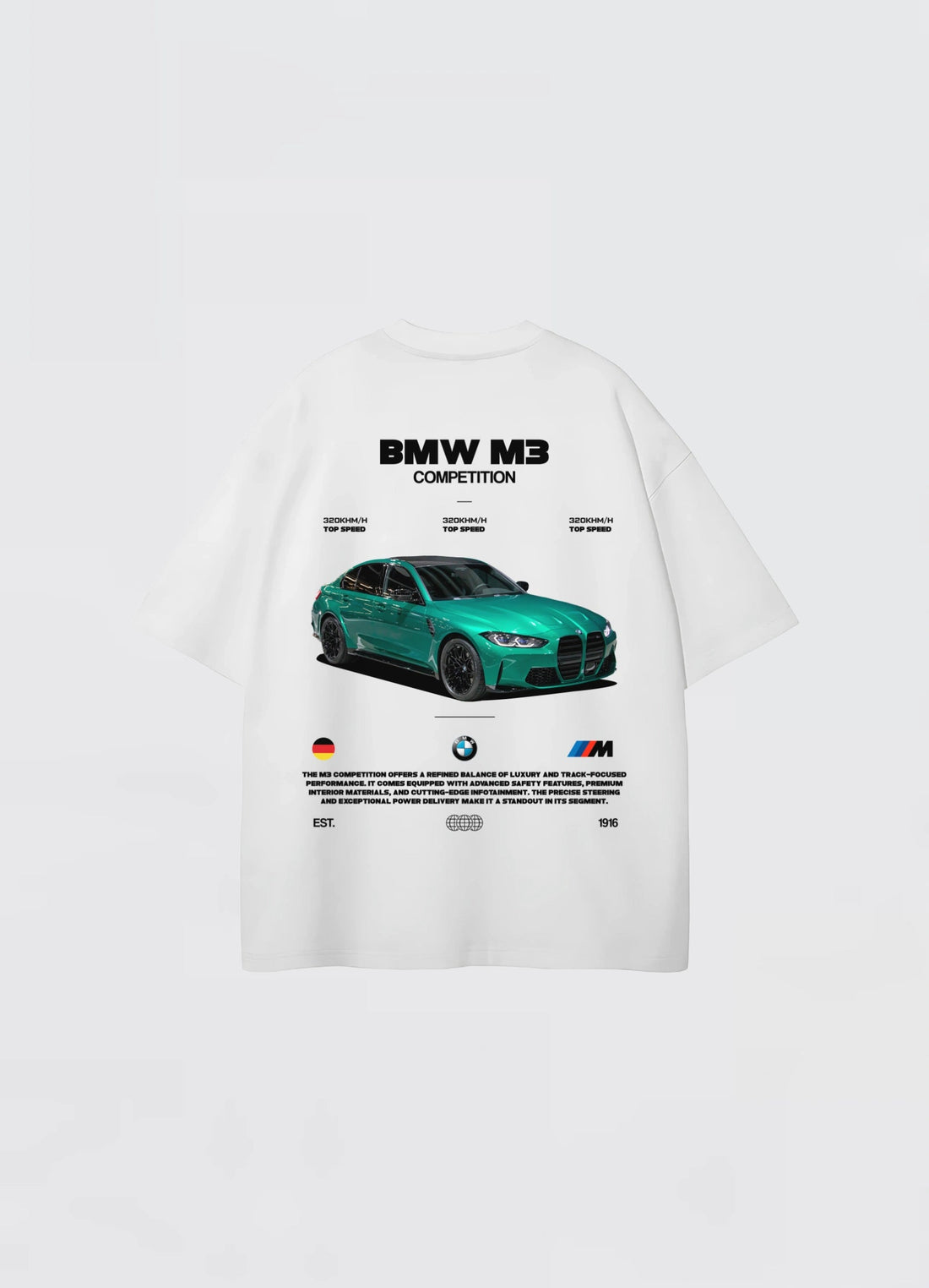 BMW M3 Competition Oversized T-shirt Off - white - Strells