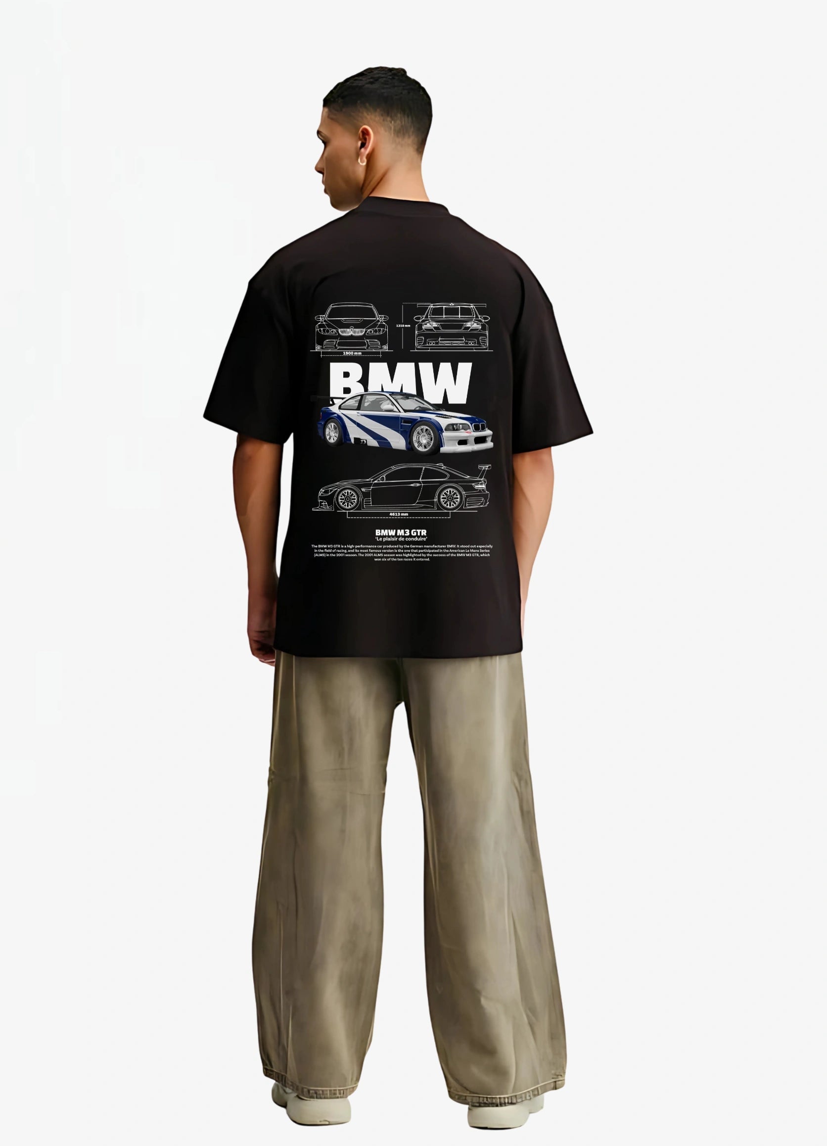 BMW M3 GTR Oversized T-shirt Black - Strells