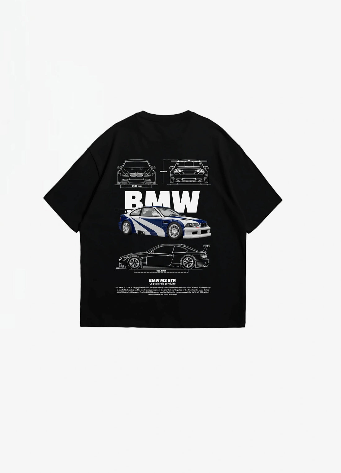 BMW M3 GTR Oversized T-shirt Black - Strells