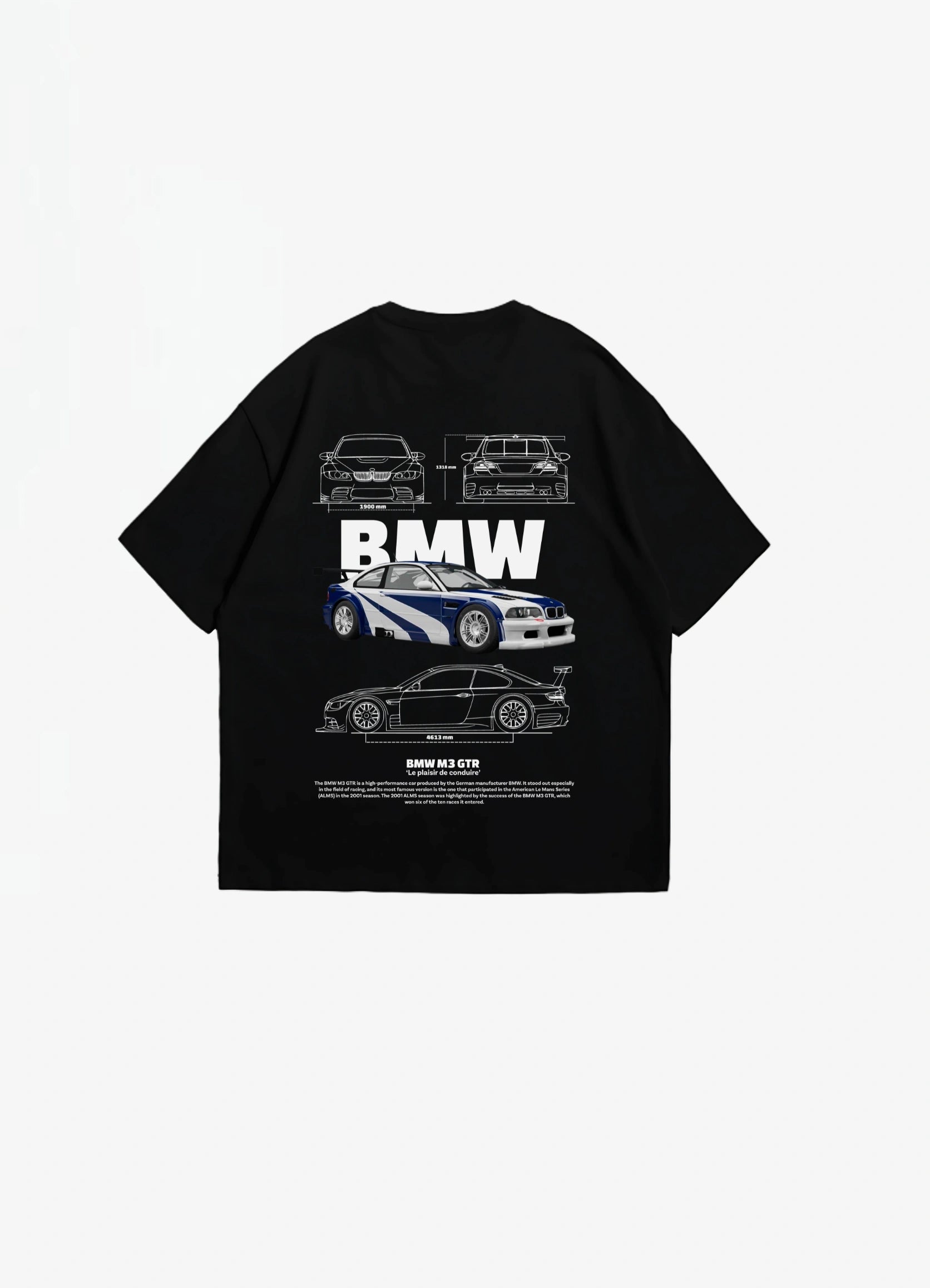 BMW M3 GTR Oversized T-shirt Black - Strells