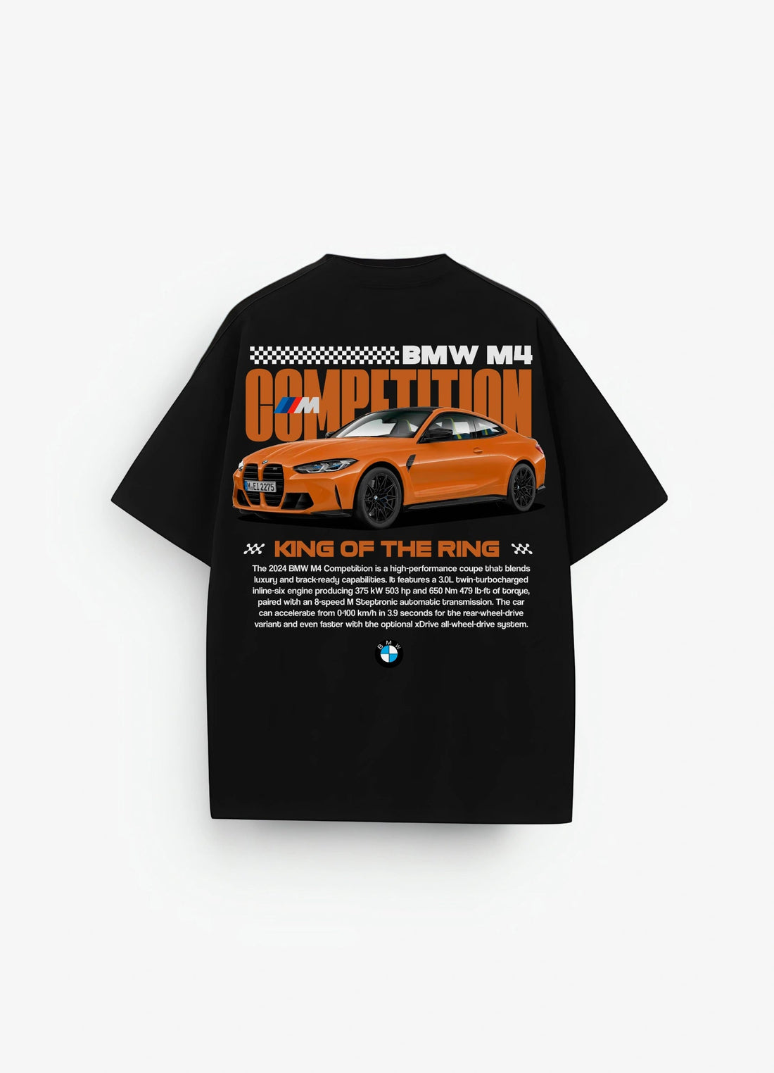 BMW M4 Competition Oversized T-shirt Black - Strells