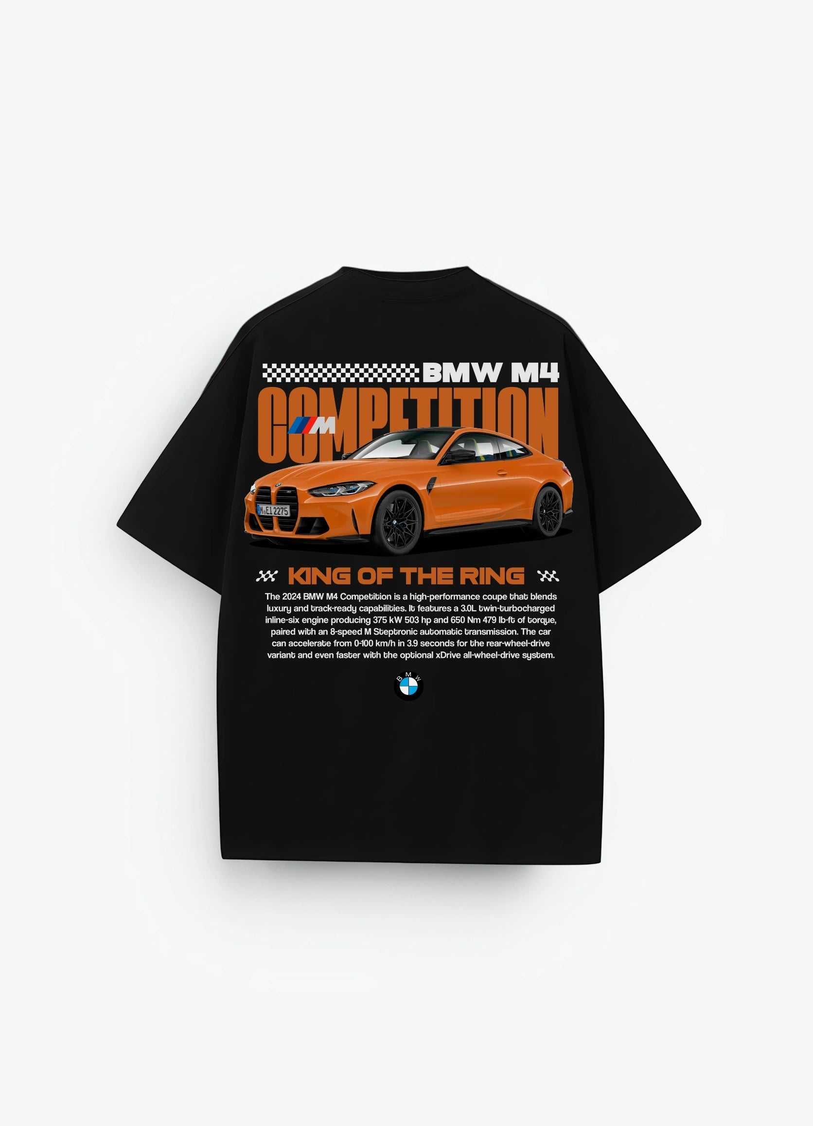 BMW M4 Competition Oversized T-shirt Black - Strells